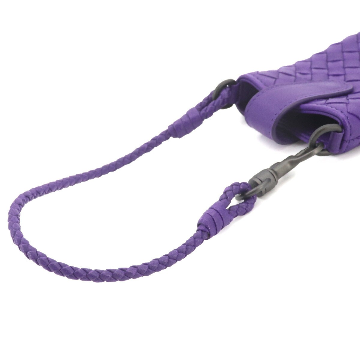BOTTEGA VENETA Intrecciato Phone Case Pouch Leather Purple 172765 90327111