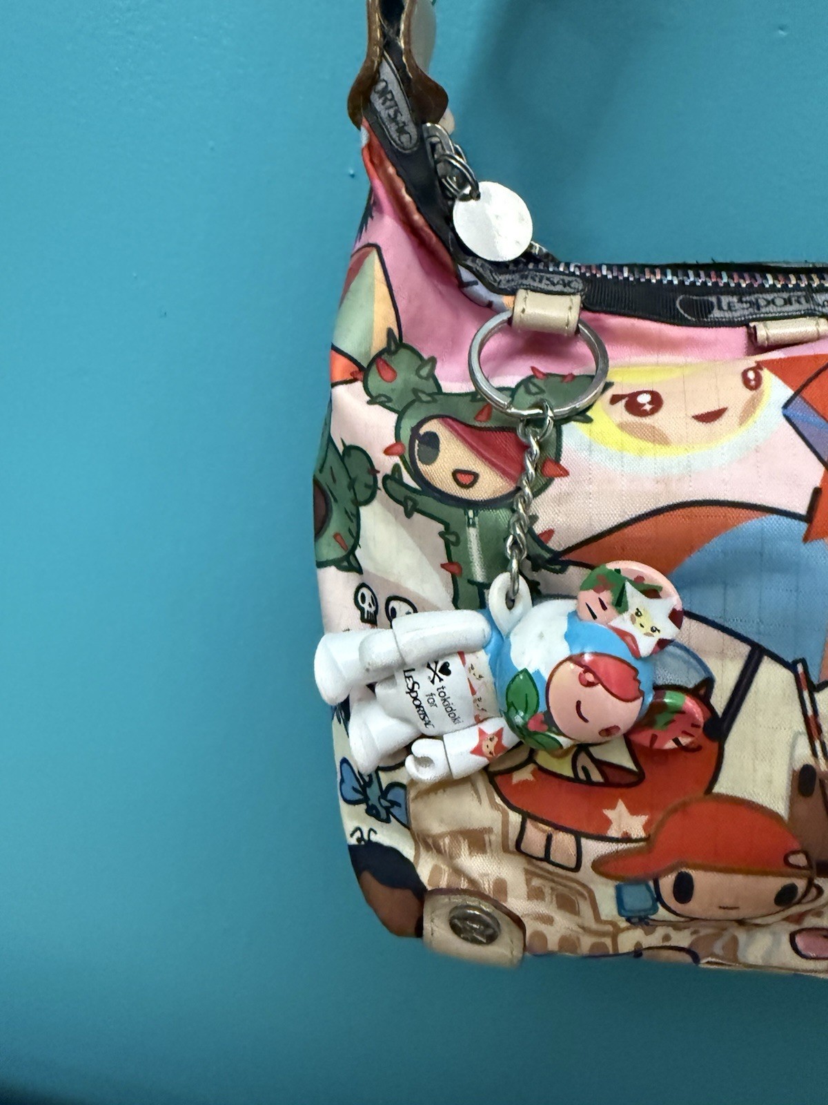Tokidoki x LeSportsac Spiaggia Small Cleo Crossbody Bag Purse Rare Figure Charm