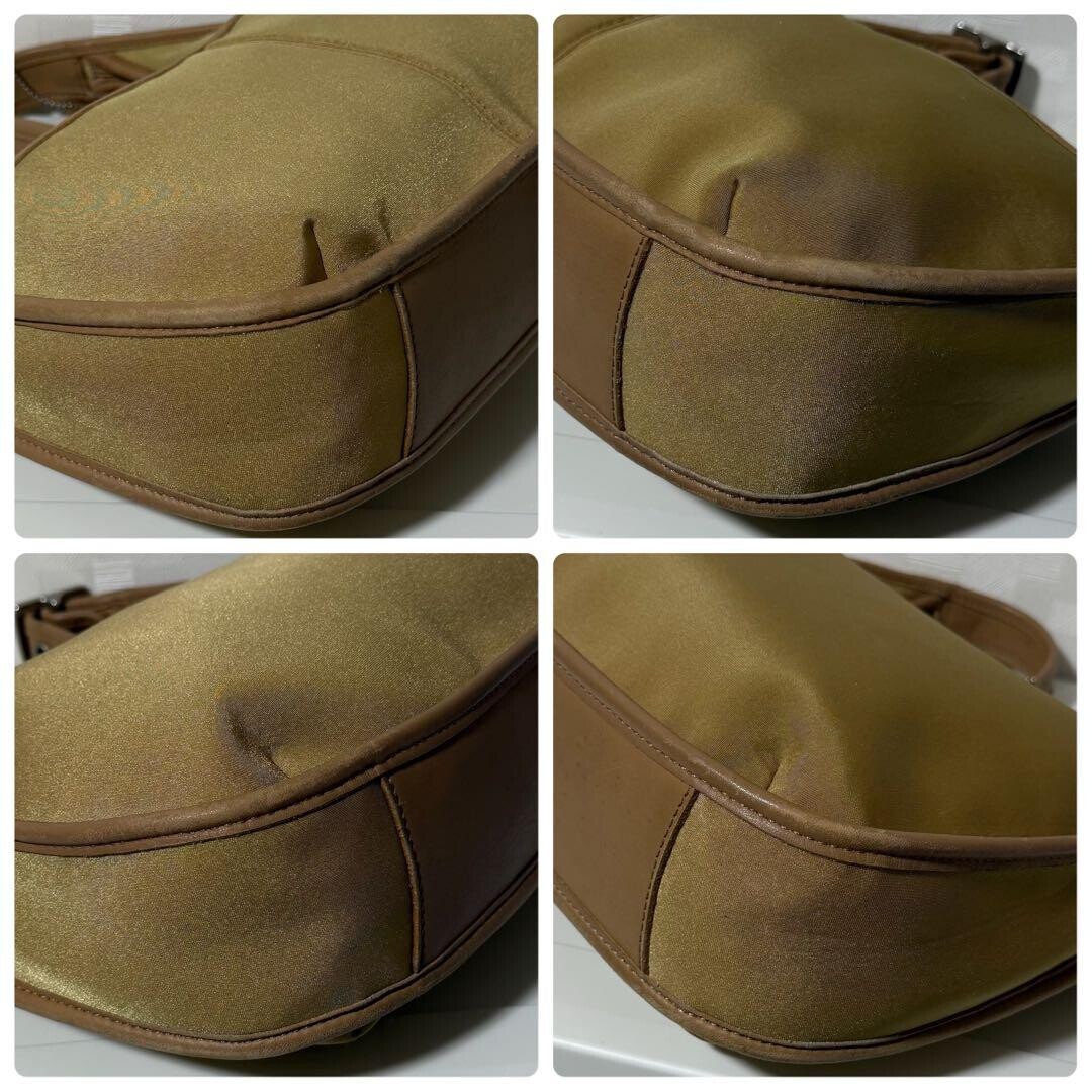 Coach Vintage Yellow Leather Ergonomic Shoulder Bag 6203 Y2K Womens 11.8in