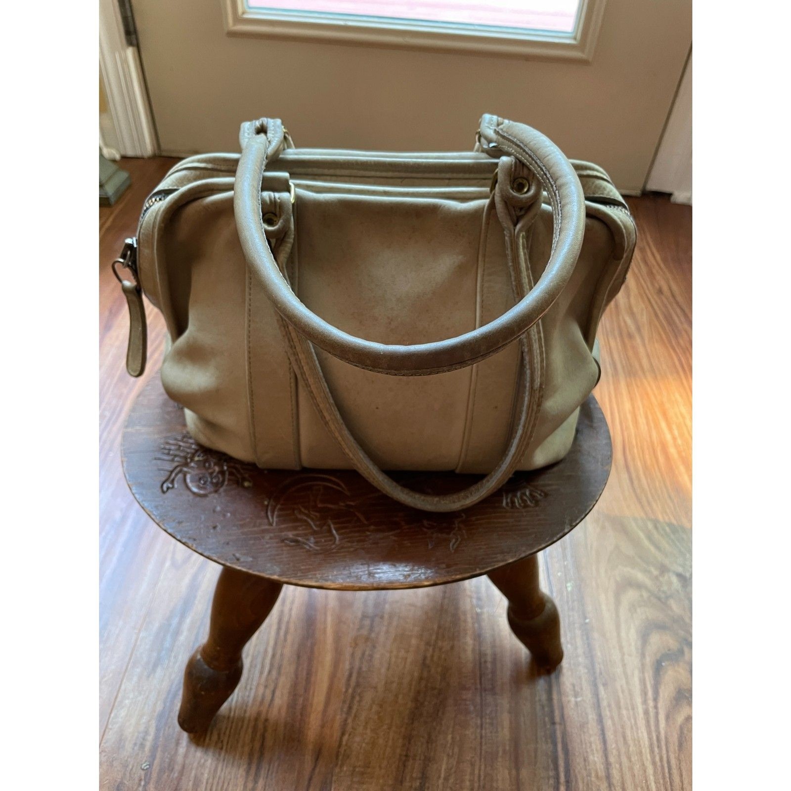 Vintage Coach Soft Satchel 9311 Tan Glove Leather USA classic Shoulder Purse