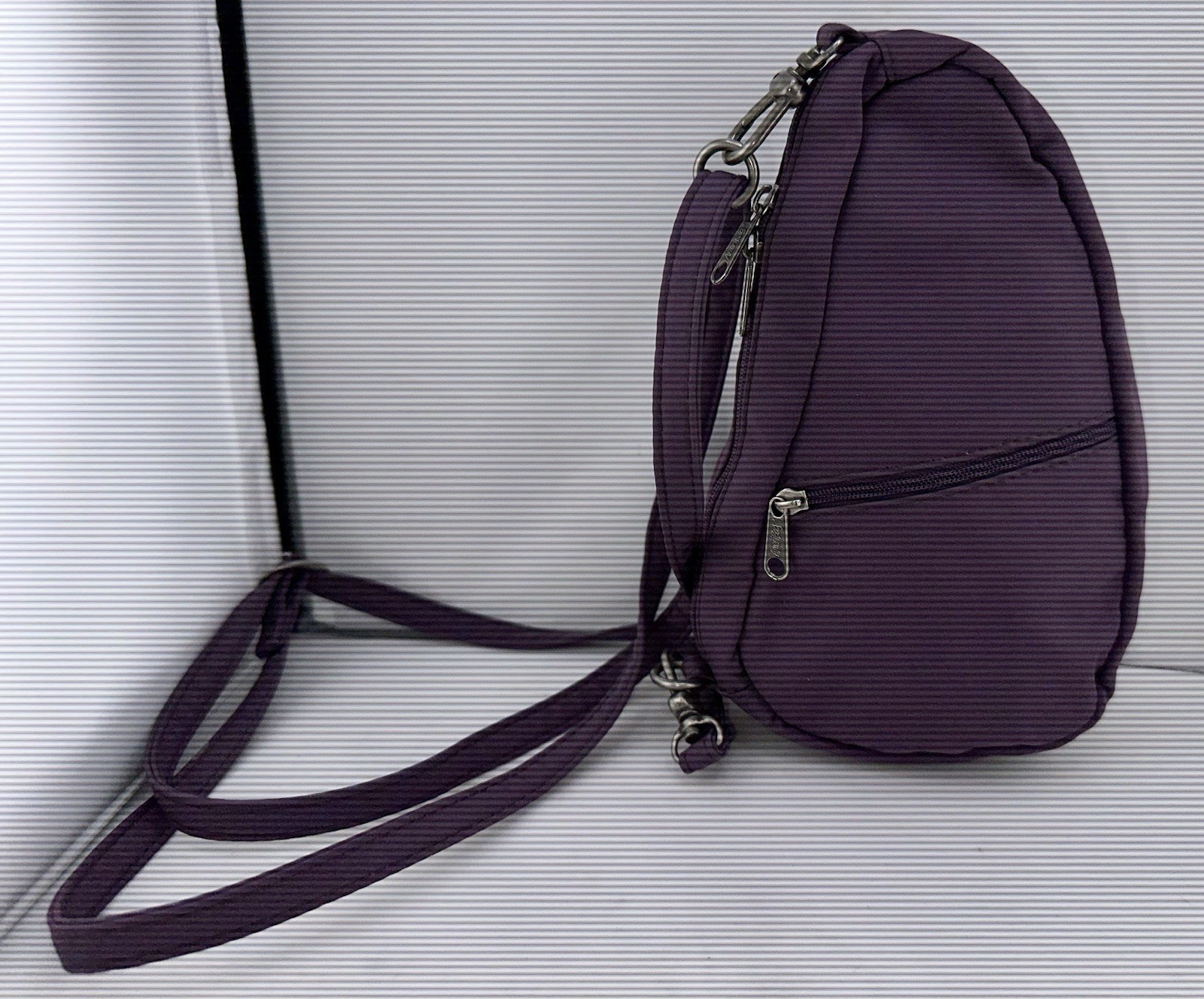 AmeriBag Healthy Back Mini Bag Purple Nylon Sling Backpack Shoulder Baglett