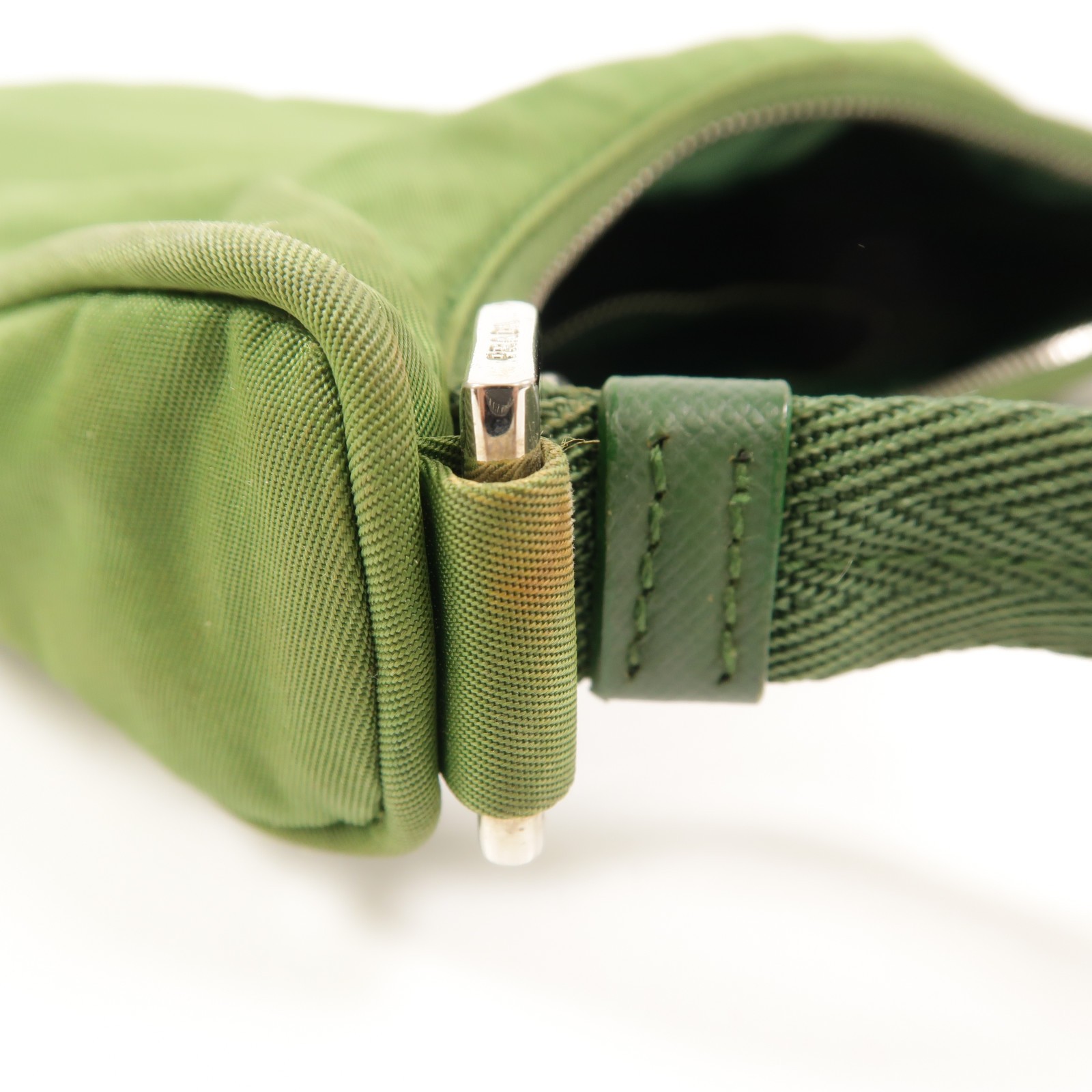 PRADA SHW Mini Re-Edition 2005 Hand Bag Nylon Green