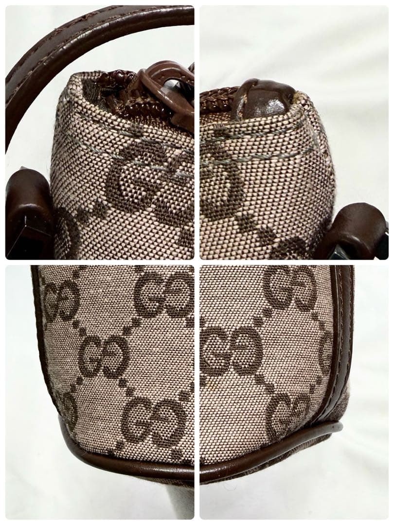Gucci Accessory Pouch GG Canvas Shoulder Bag Brown Beige Logo Women Unisex