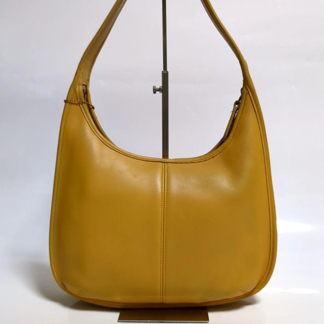 COACH Ergo 9025 Vintage Yellow Leather Shoulder Bag :JPN
