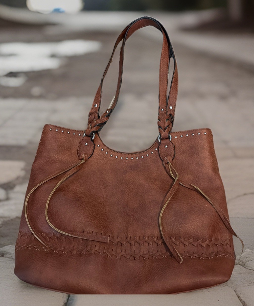 “Lady Conceal” – Concealed Carry “Riley” Tote Bag (Mahogany) #28-MHY