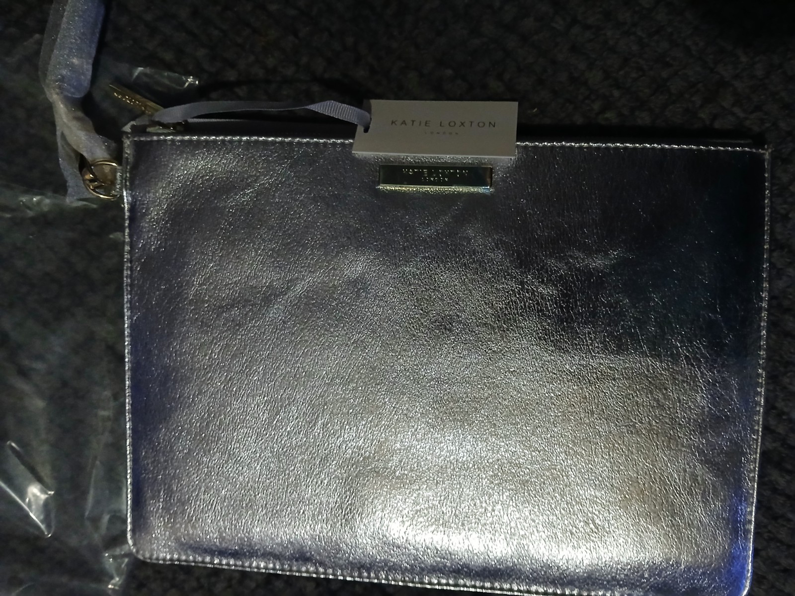 Katie Loxton Magical Moments Clutch Perfect Pouch, Metallic Charcoal