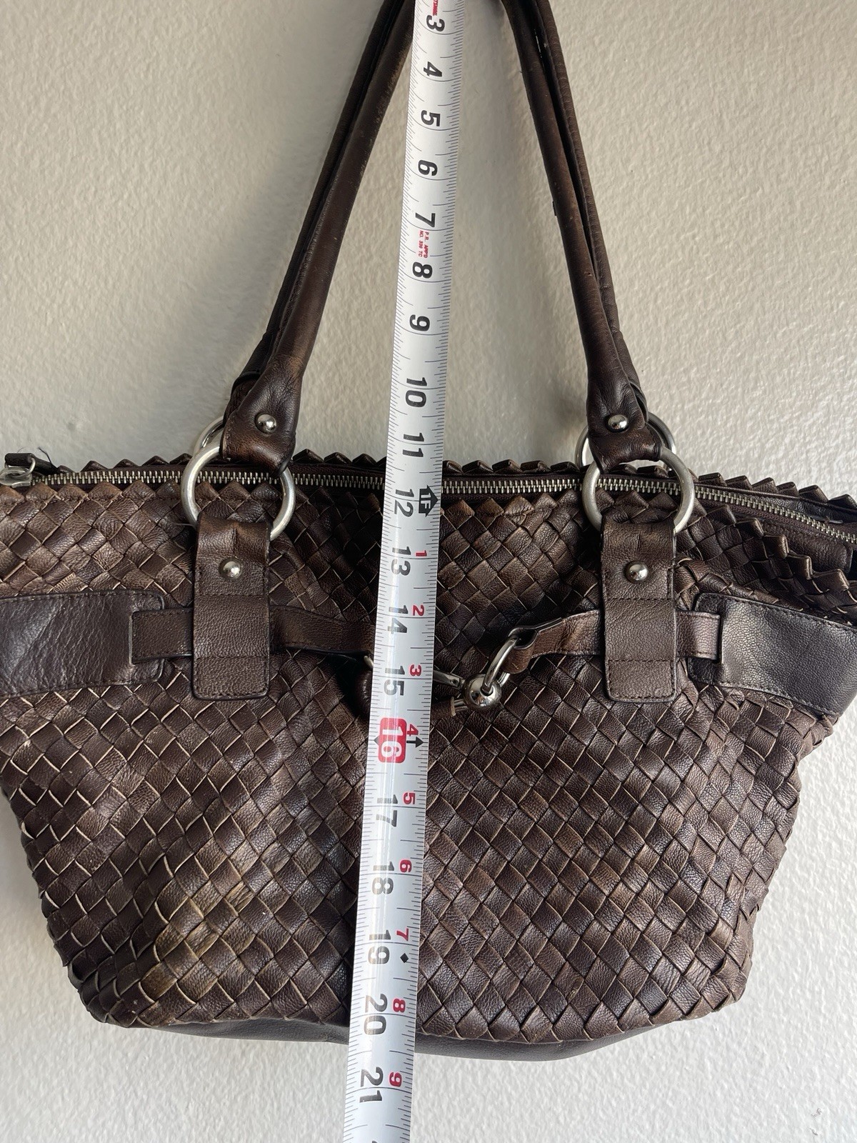 Nuovedive Leather Brown Handbag Shoulder Women’s Made in Italy