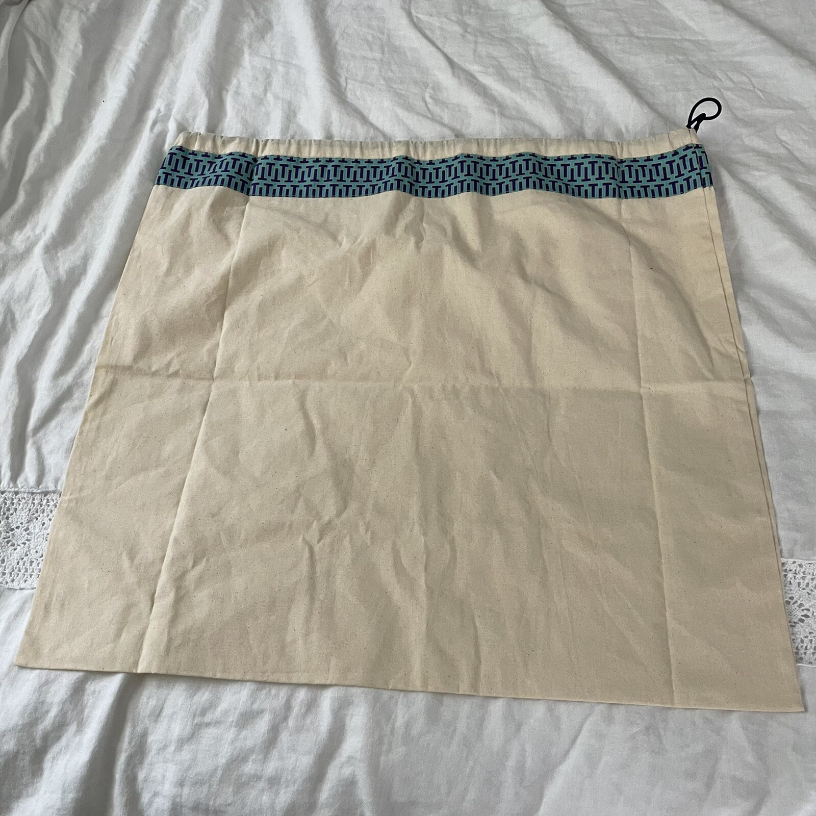 Tory Burch 22 X 24” LARGE Dust Bag Purse Shoe Storage Drawstring Logo Charm