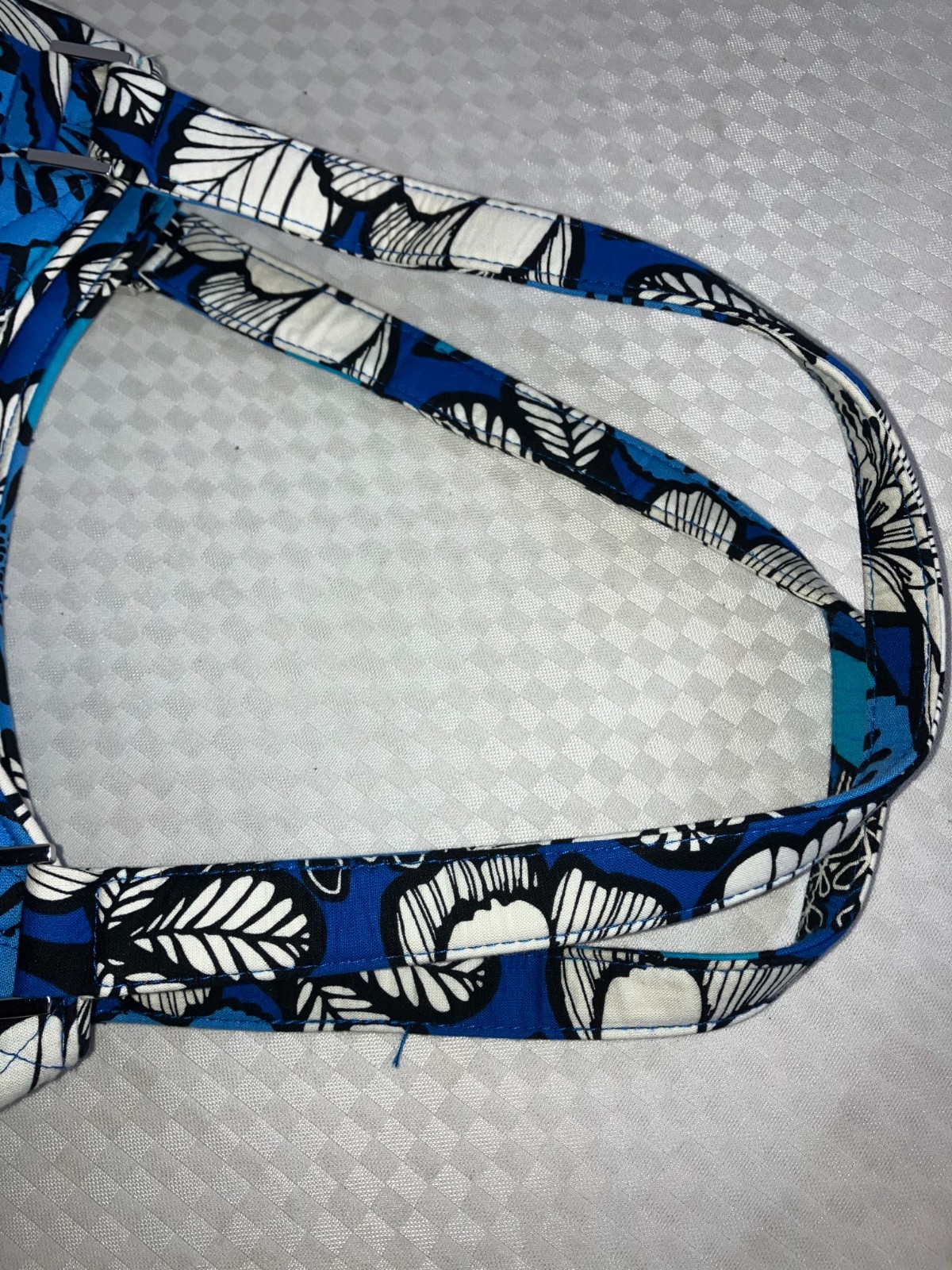 Vera Bradley Emily Satchel Handbag Purse Women OS Blue Bayou Quilted Floral
