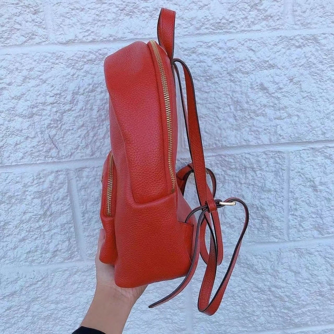 Michael Kors Erin 35F0GERB8L Medium Leather Backpack In Flame