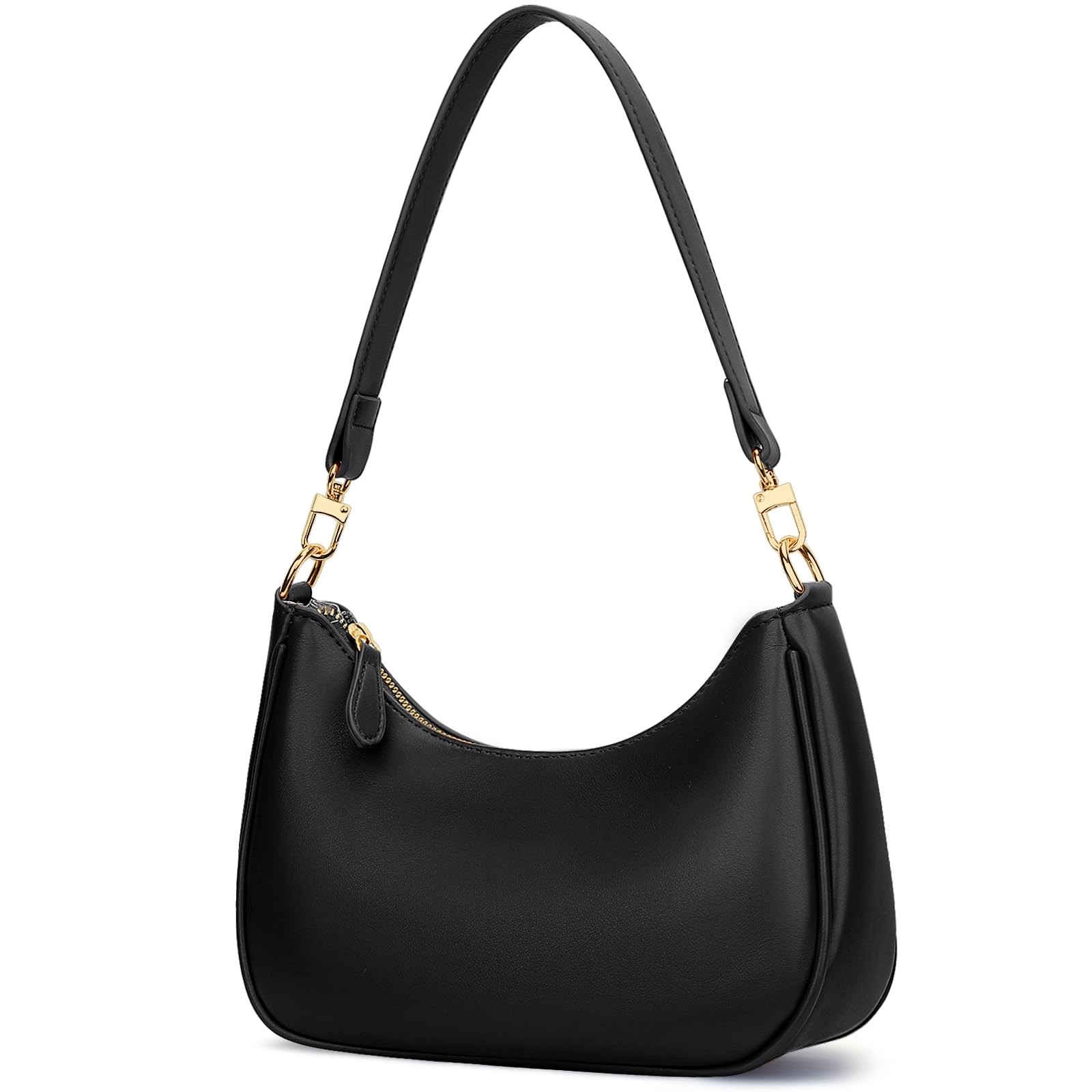 KKXIU Shoulder Bag for Women Hobo and Tote Handbags Underarm Purse Black