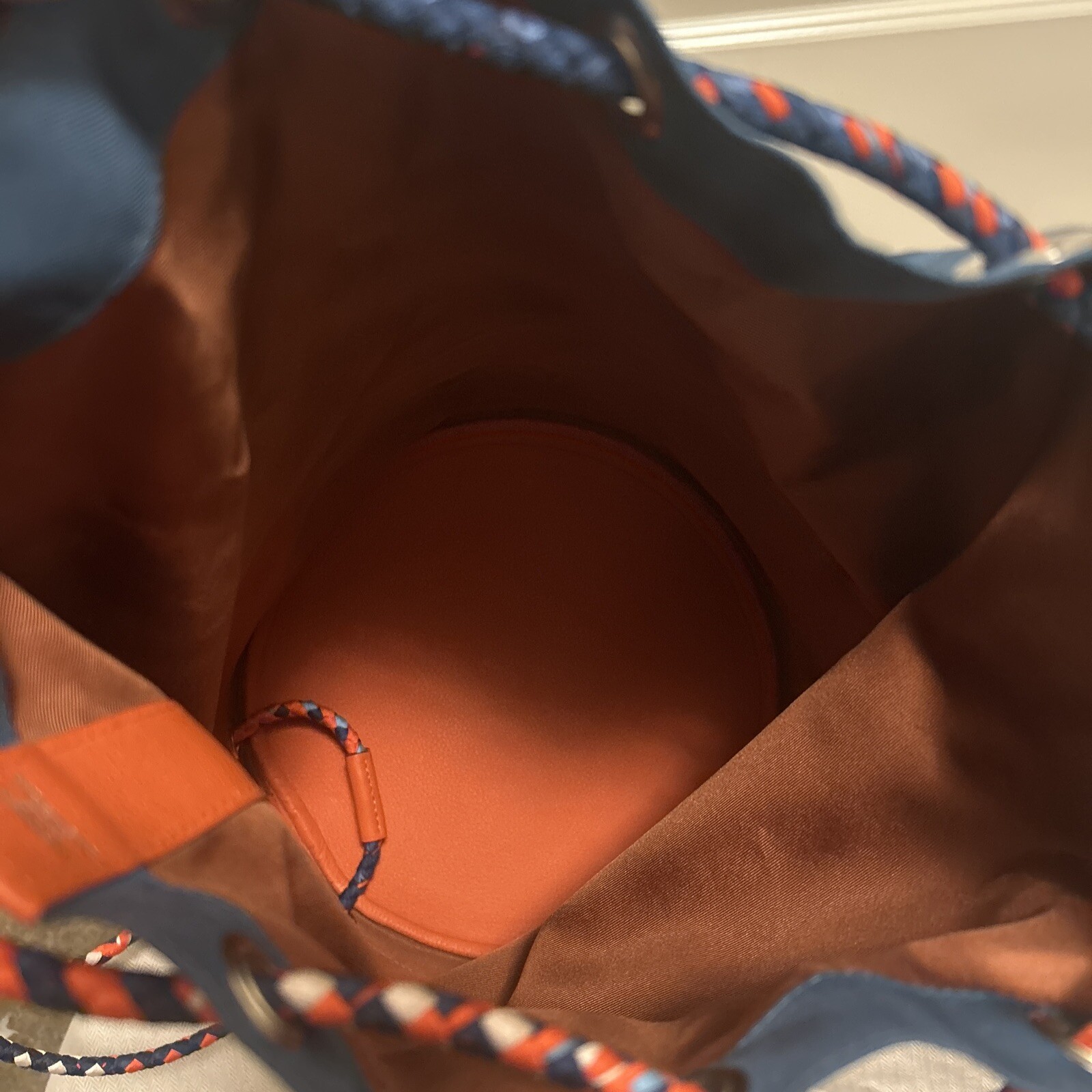 Authentic Hermes Silk / Leather bag