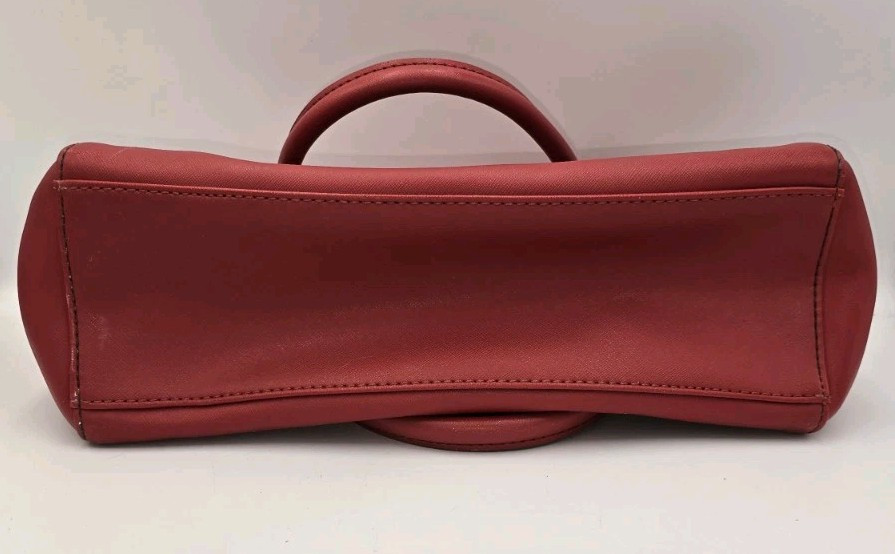 Reaction by Kenneth Cole Red Satchel Bag Double Handle 15x10x5 In
