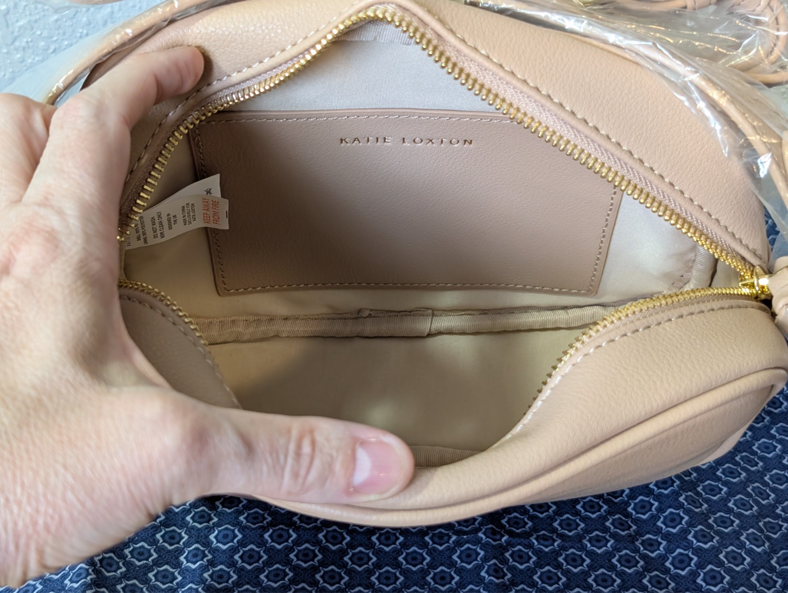 NEW Katie Loxton Camera-Style Beige Crossover Bag Purse