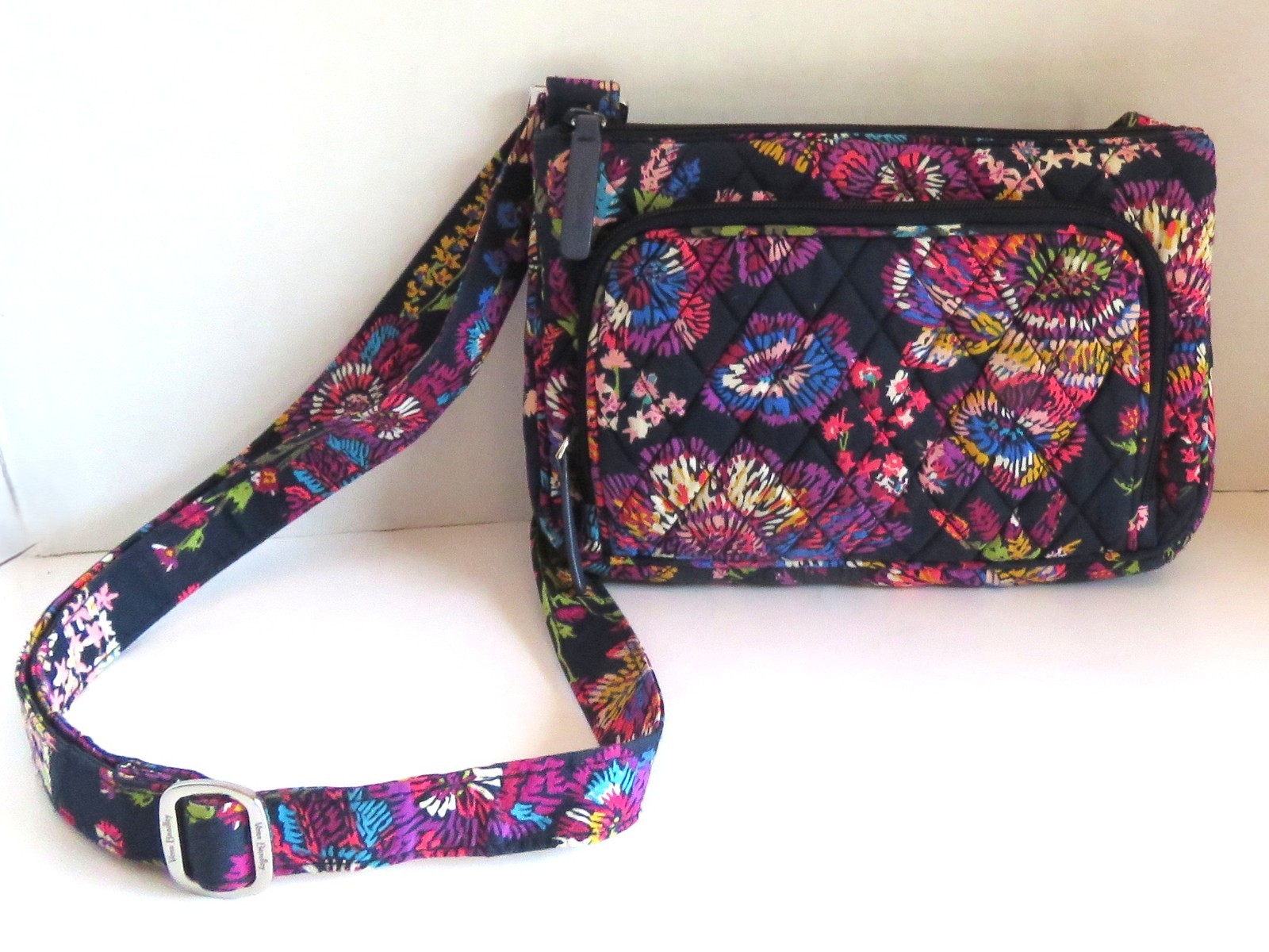 Vera Bradley Midnight Wildflowers Little Hipster Crossbody Shoulder Bag Purse