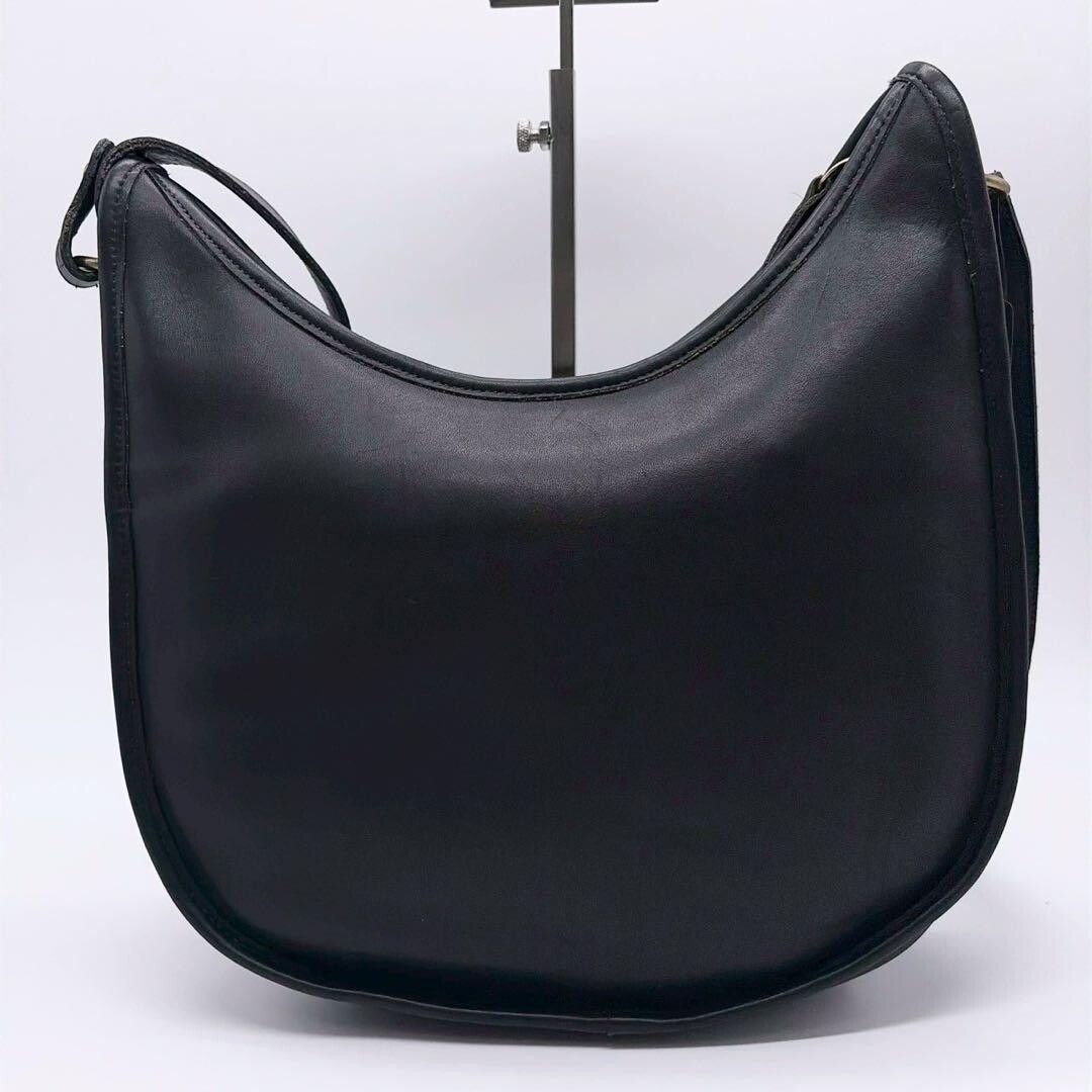 Coach Ergo 9920 Black Leather Shoulder Bag USA Made Vintage Y2K 11.8in 30cm