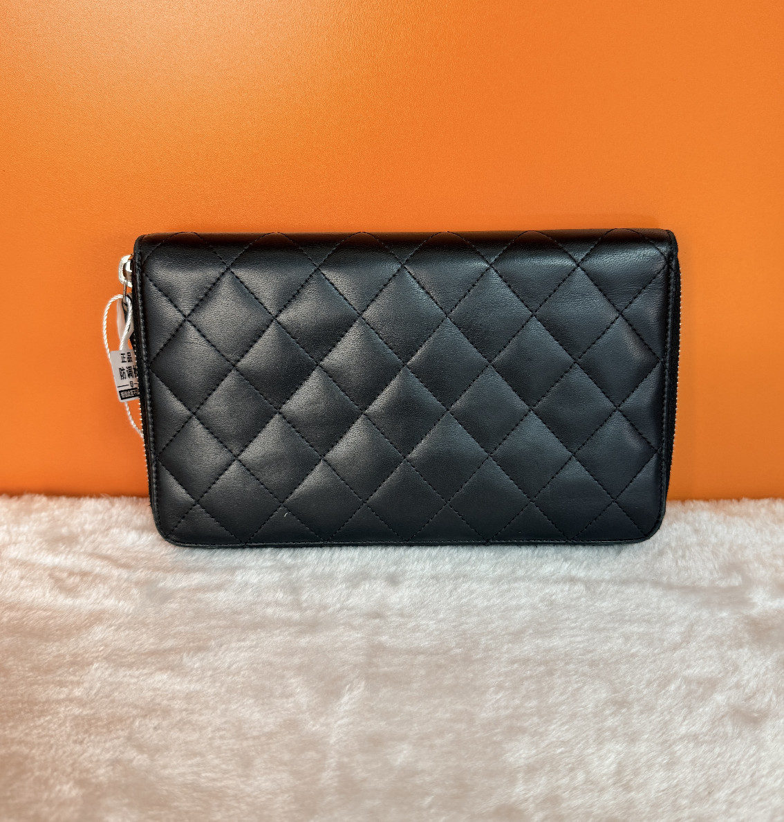 Chanel Classic Black Long Zip Around Wallet DX522 @pre-verified by eBay 26.06.18
