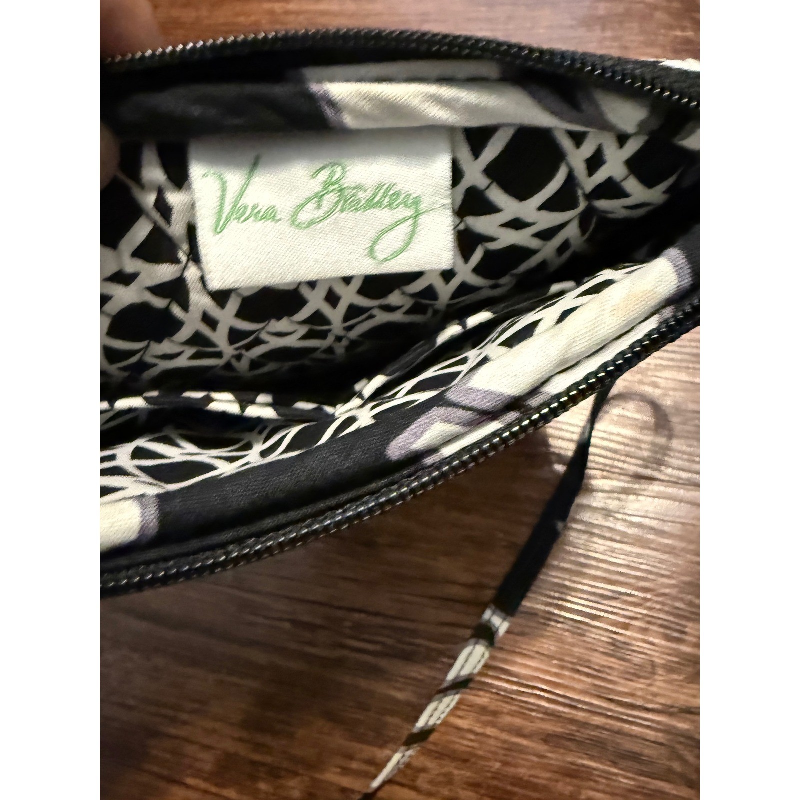 Vera Bradley Vintage Night and Day Quilted Crossbody Bag Black White 90s Print