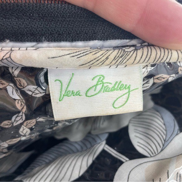 Vera Bradley Black, Blue and Gray Floral Expandable Toiletry Travel Bag