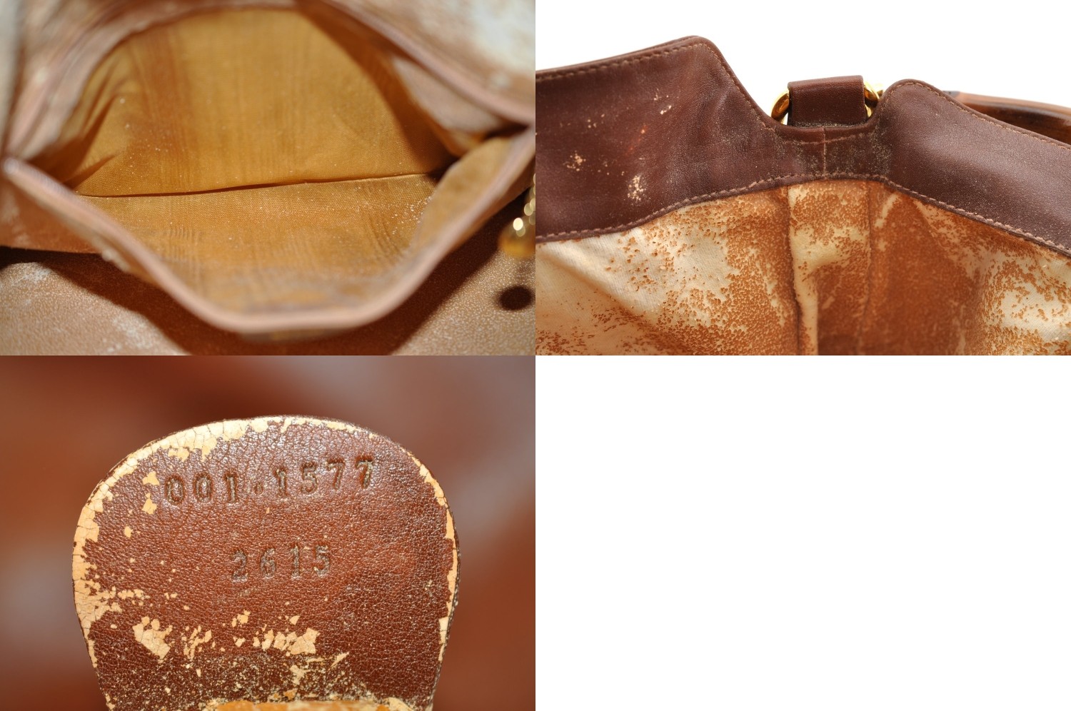 Authentic GUCCI Bamboo Shoulder Hand Bag Purse Leather Brown AB743