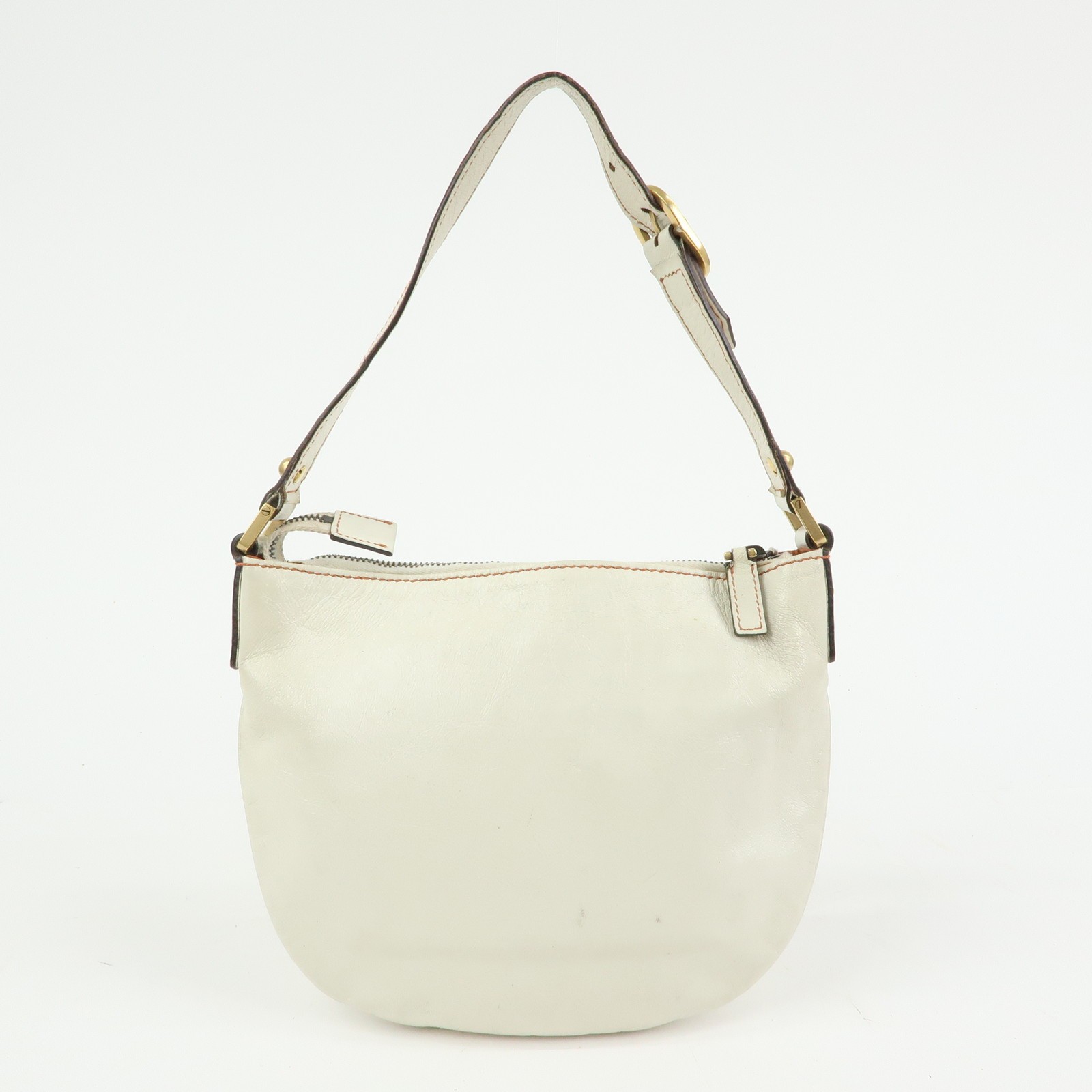 GUCCI Interlocking G Leather Hand Bag Shoulder Bag Ivory 121552 Auth Used F/S