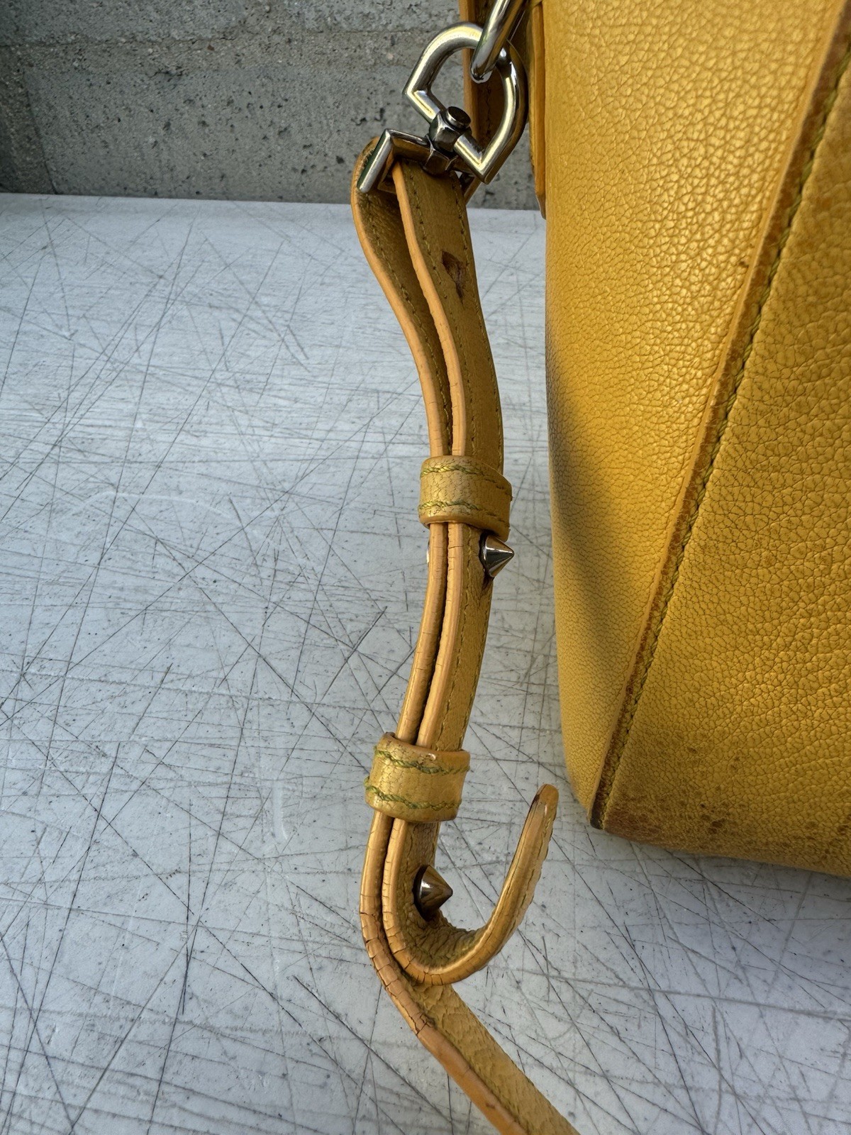 GIVENCHY Antigona Hand Bag 2WAY Shoulder Bag Hand Bag leather Yellow Women USED