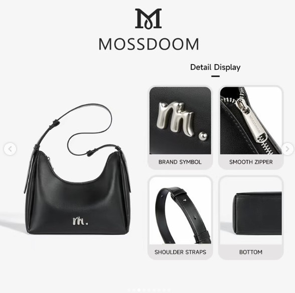 MOSSDOOM Deanna Shoulder Bag Your Everyday Companion for Effortless Style Black