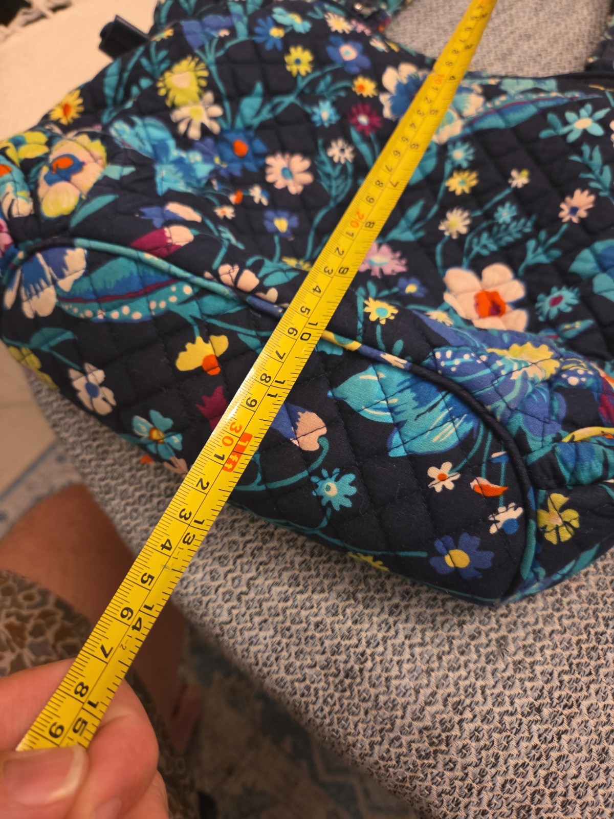 Vera Bradley Glenna Moonlight Garden Satchel Bag Quilted Floral Design Retired