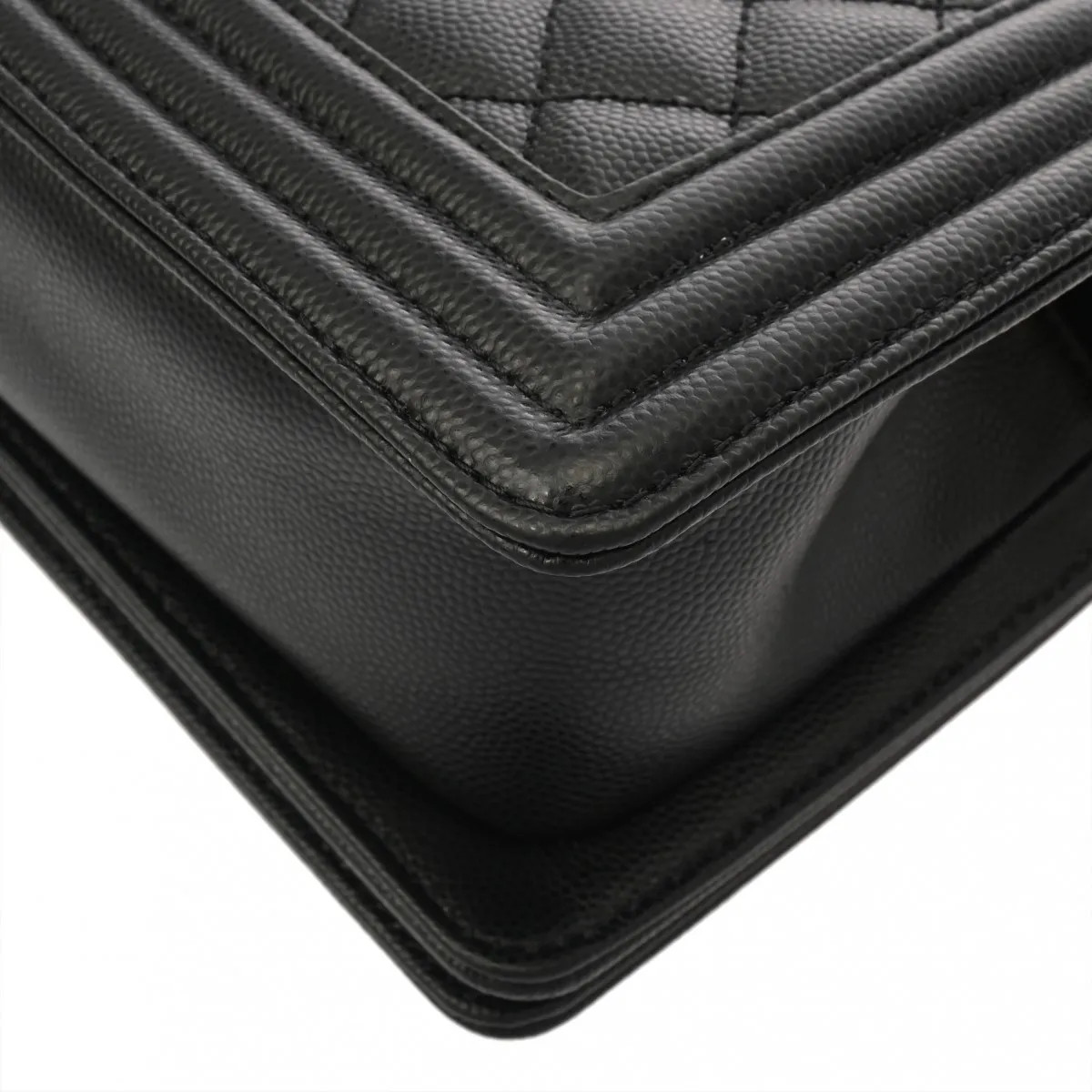 Chanel cm A67085 Shoulder Bag Grained Calfskin Black #WB638