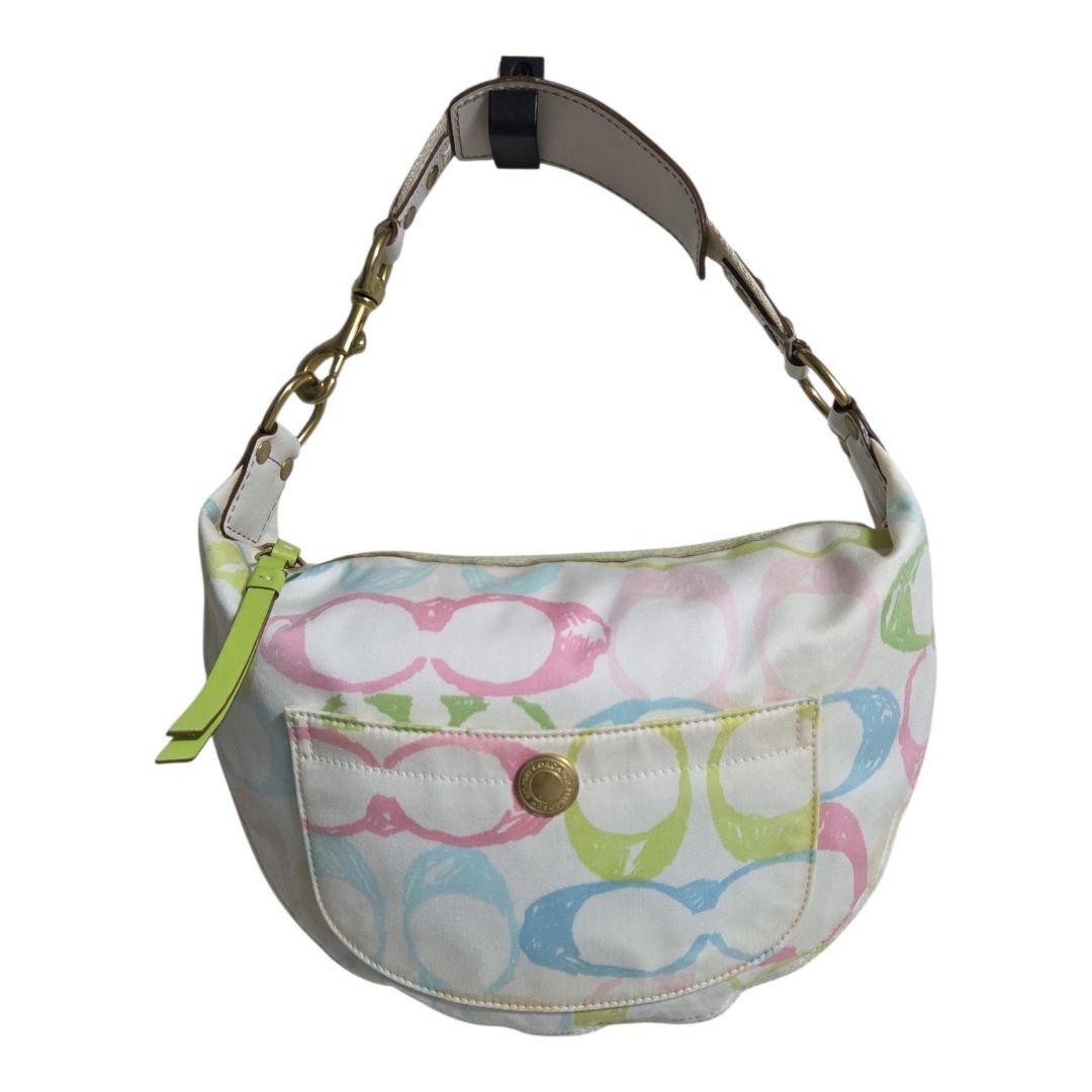 COACH Hamptons signature Y2K rare multi color hobo 14a