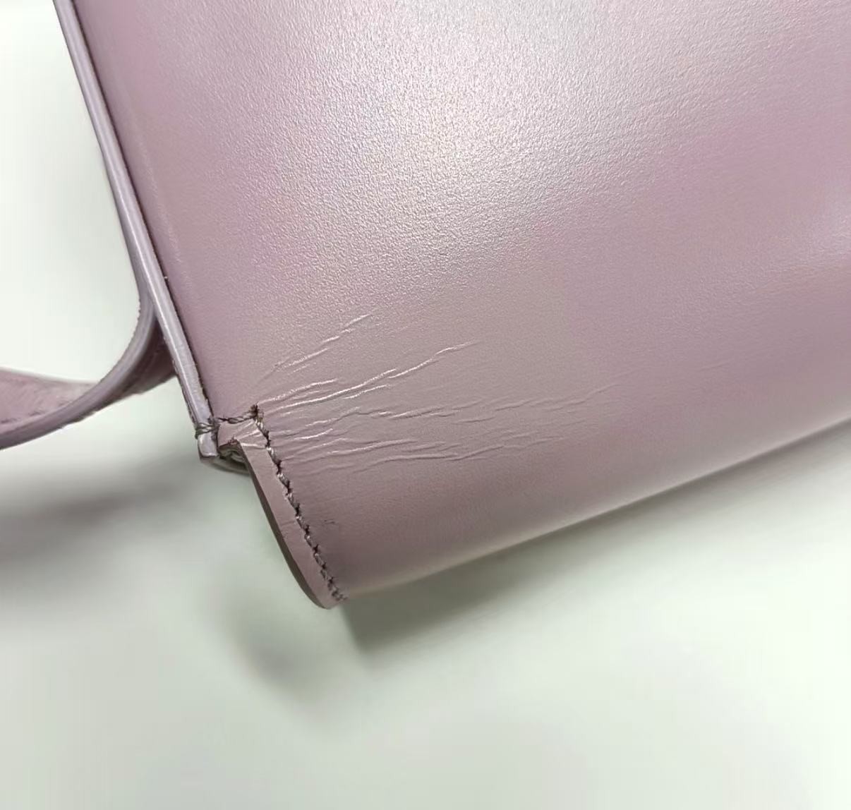 CELINE Claude Triomphe Shoulder Bag leather baby Pink