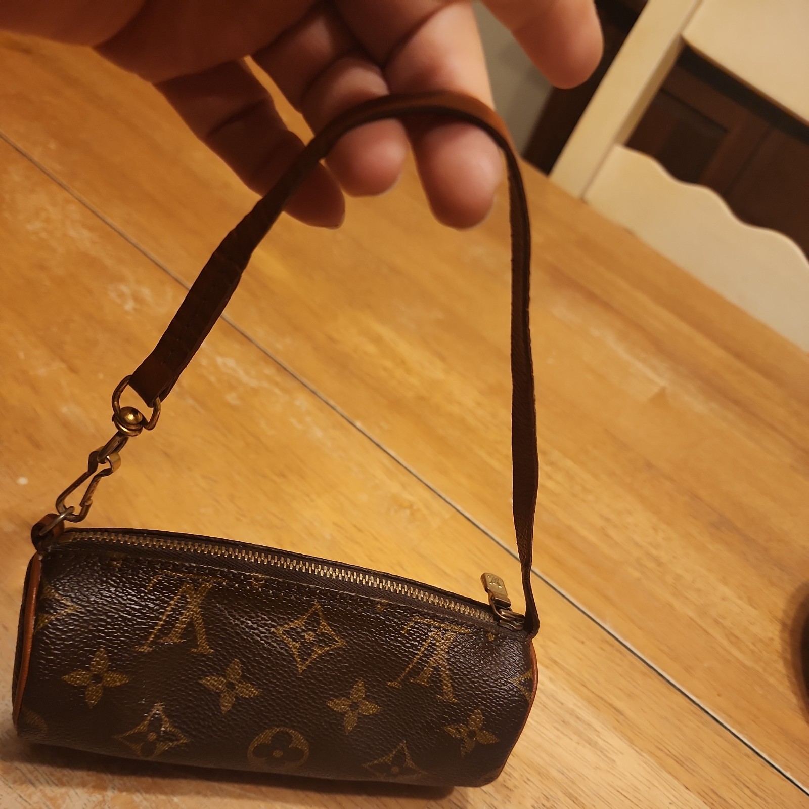Louis Vuitton Mini Papillon Pochette Bag Monogram Canvas Pouch