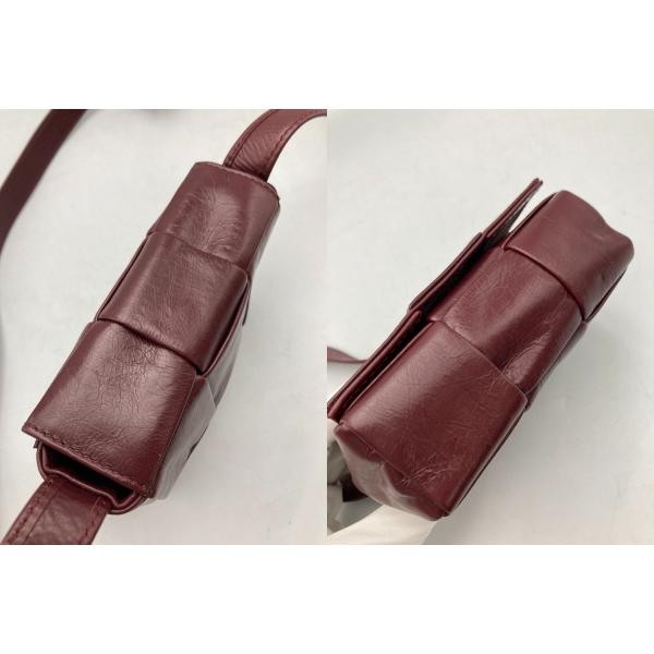 BOTTEGA VENETA CANDY CASSETTE SHOULDER BAG Burgundy D4 Used