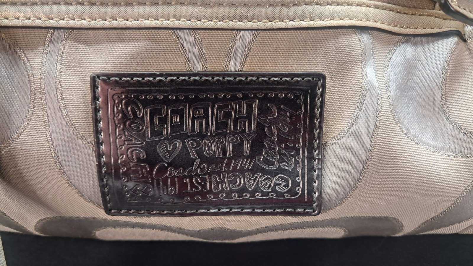 Coach Poppy Glam Rocker Shoulder Bag Y2K Coach Poppy Rocker Glam Tote Metallic