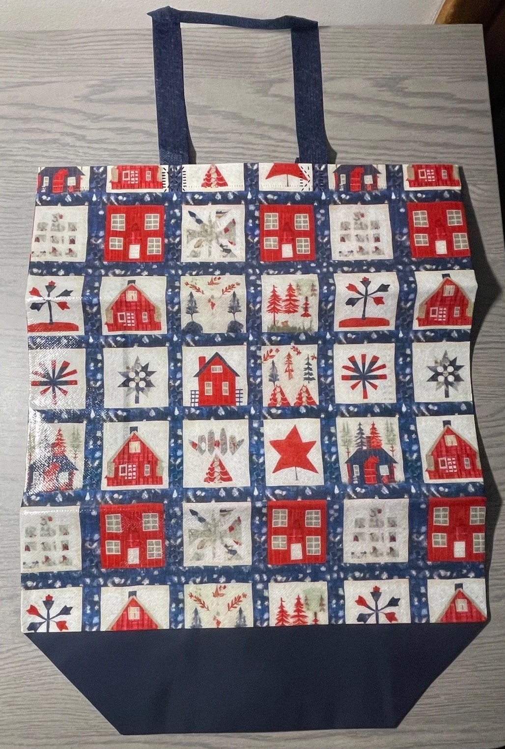 3 Reusable Tote Bags • Unbranded • American Flag • Patriotic • Flowers