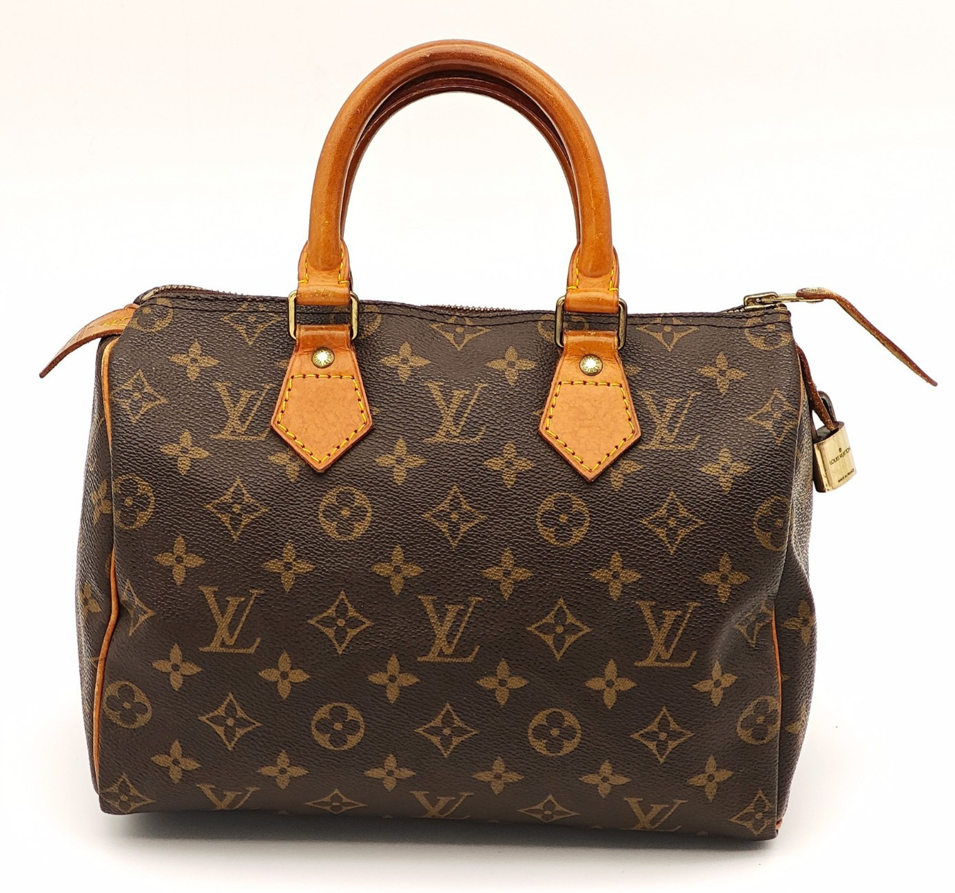 LOUIS VUITTON Speedy 25 Monogram Handbag Mini Boston M41109 Brown 0122
