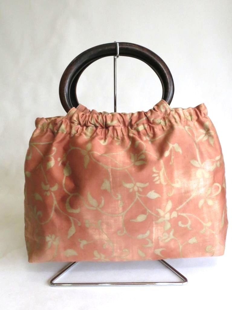 Venetia Stvdivm Handbag Purse Opera Bag Wood Handle in Pink USED Good Condition!