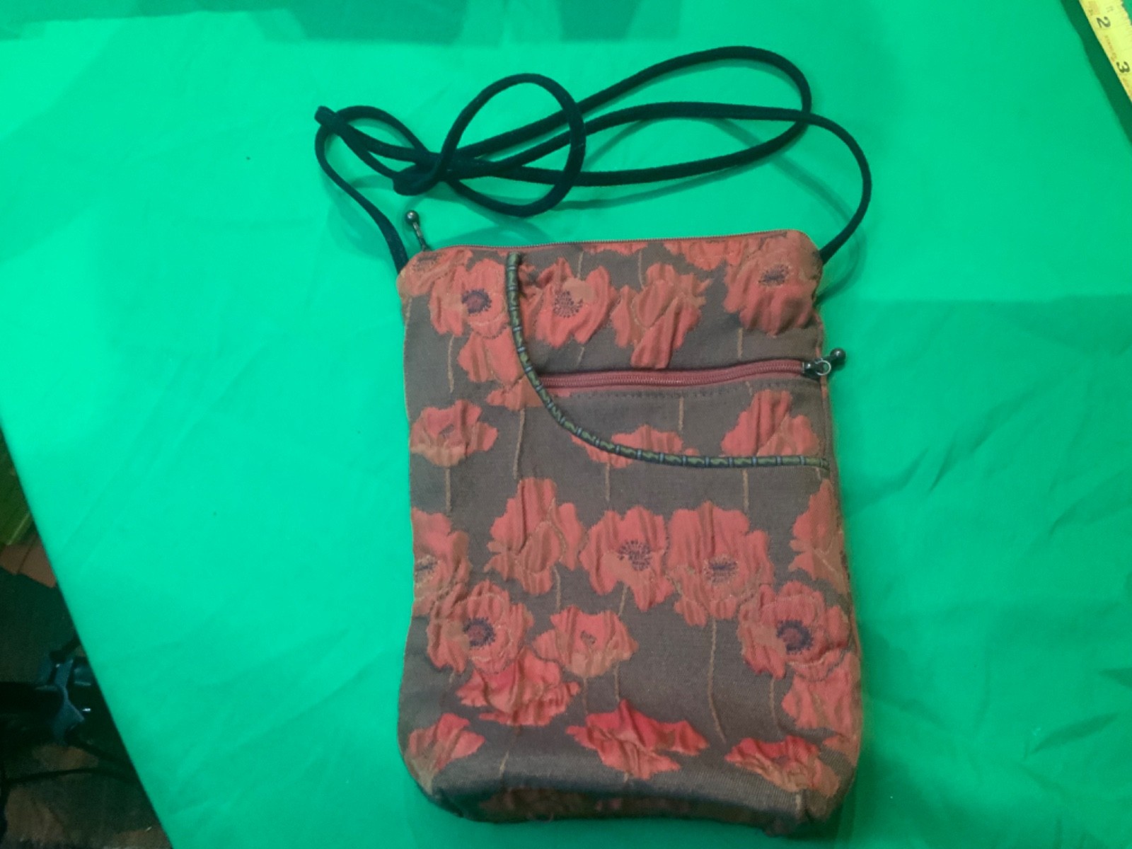 Maruca Cupcake Crossbody Bag Floral Tapestry Handbag Handmade Colorado