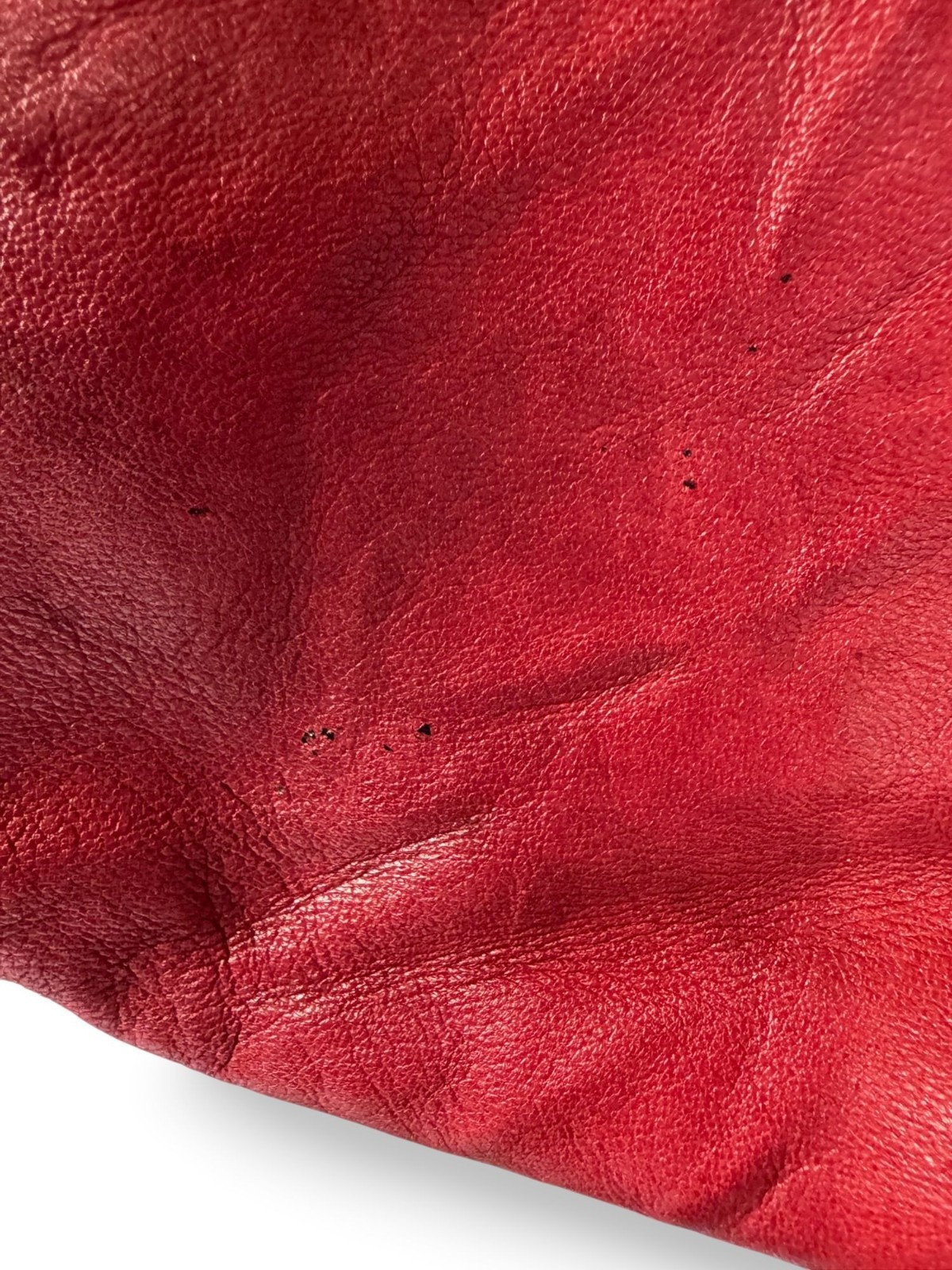 Nicoli Red Leather Shoulder Bag Adjustable Strap Soft Stitch Detail