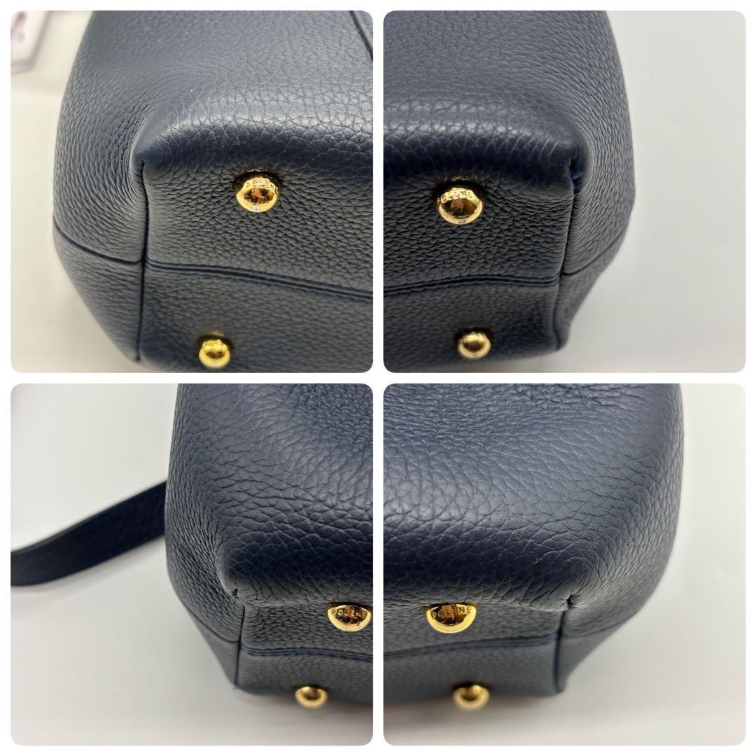 POLENE Num ro Un 2WAY shoulder handbag leather suede navy from Japan