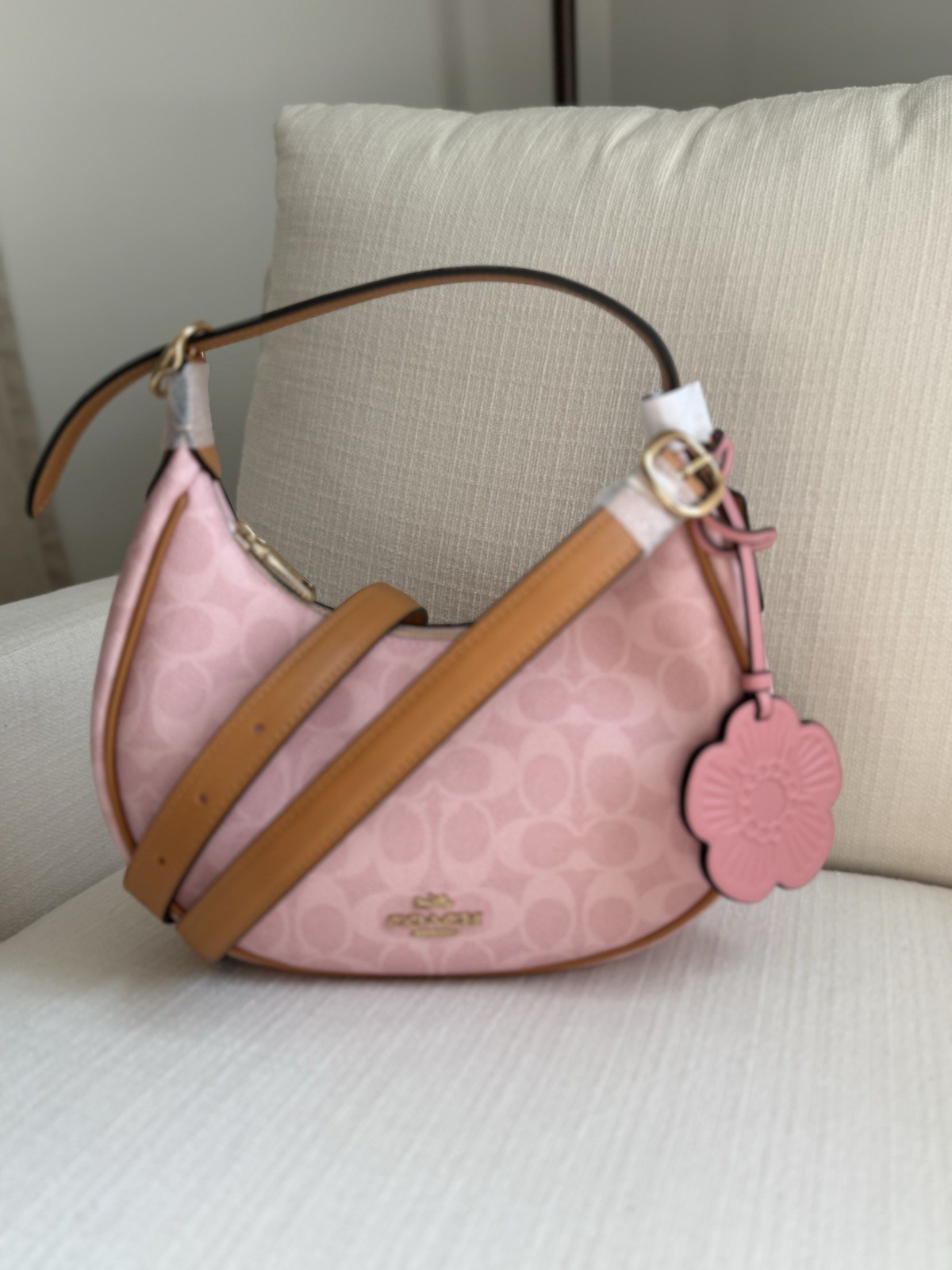 NWT Coach Powder Pink EMILY Bag with Charms Limited Edition 🌸✨🌸✨🌸