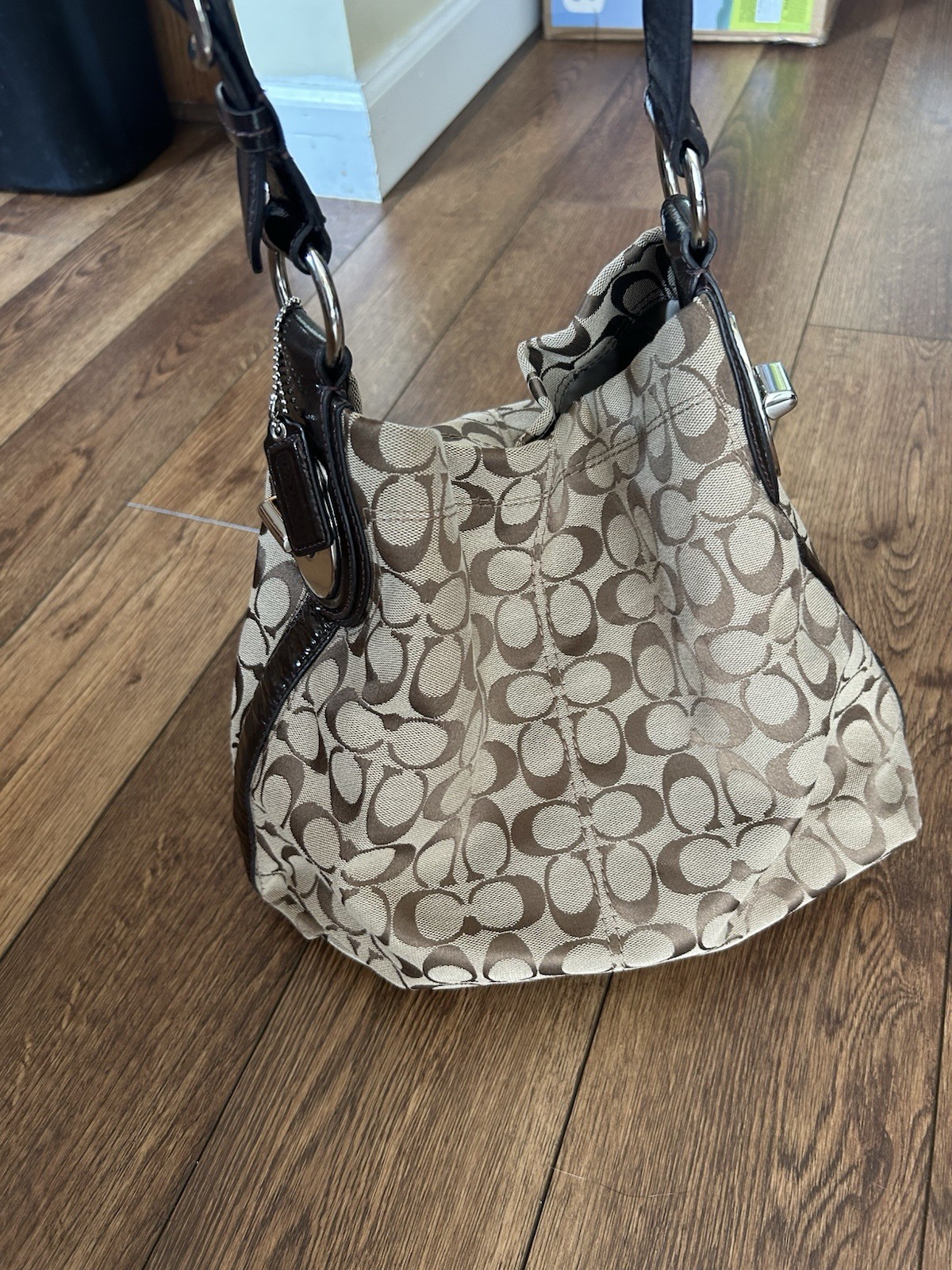 Signature Print Coach SoHo Lynn Hobo Shoulder Bag