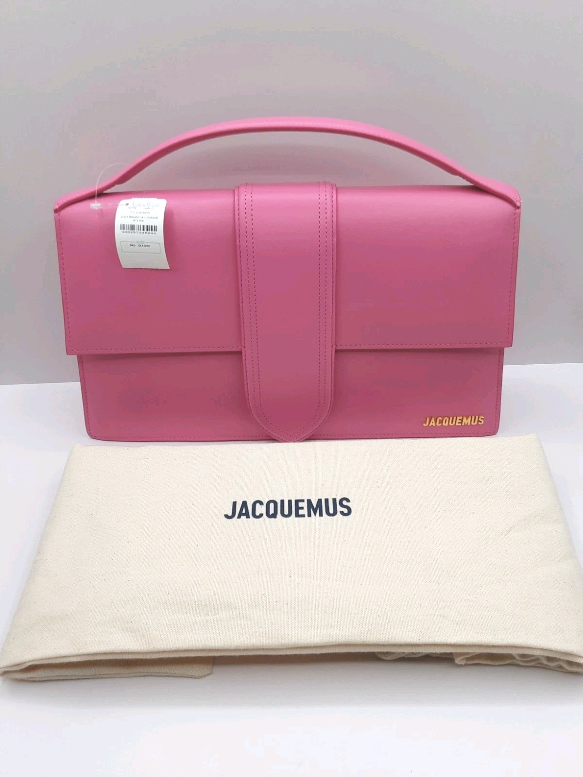 Jacquemus Le Bambinou Large Envelope top handle bag Pink leather