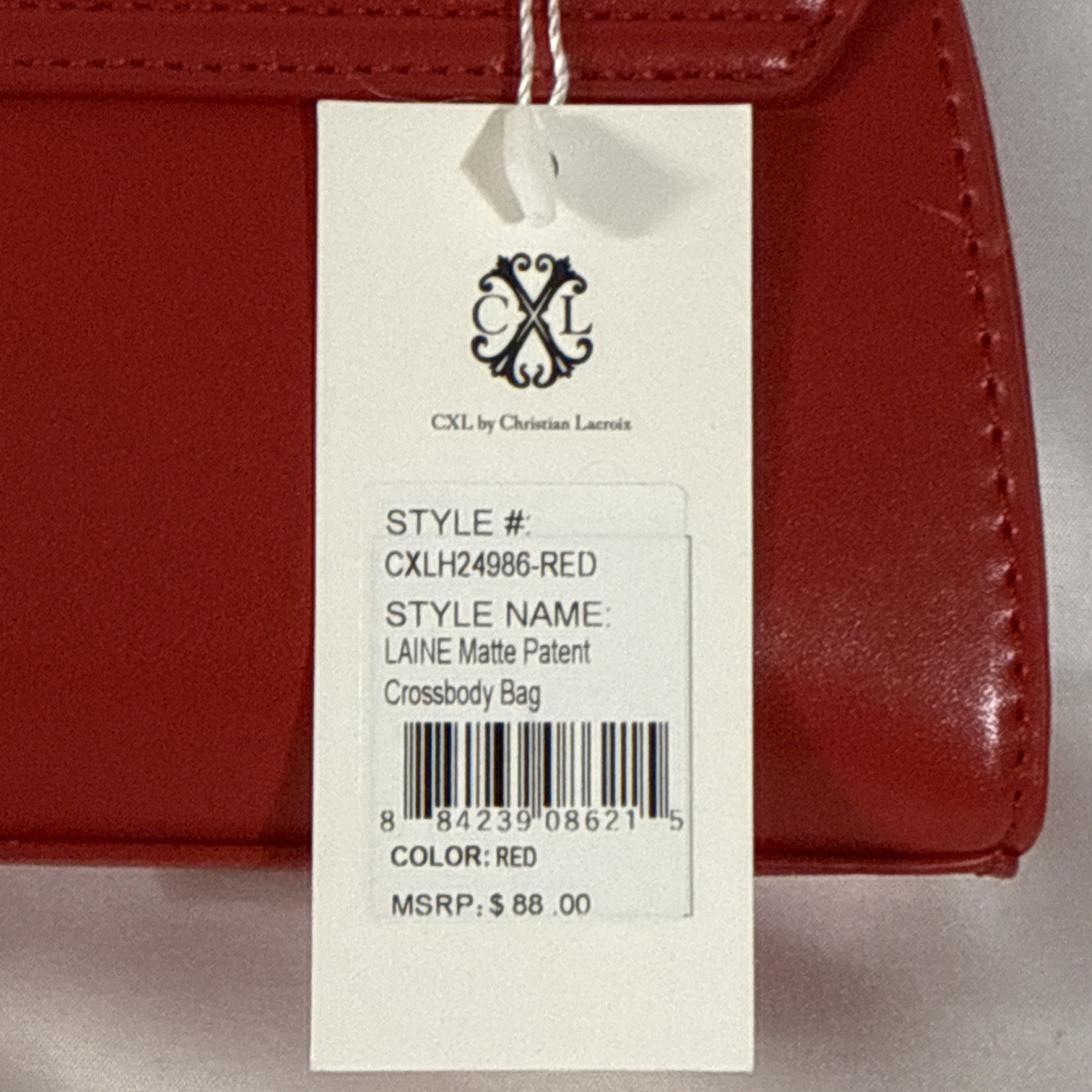 CXL Christian Lacroix Laine Red Patent Crossbody NWT $88