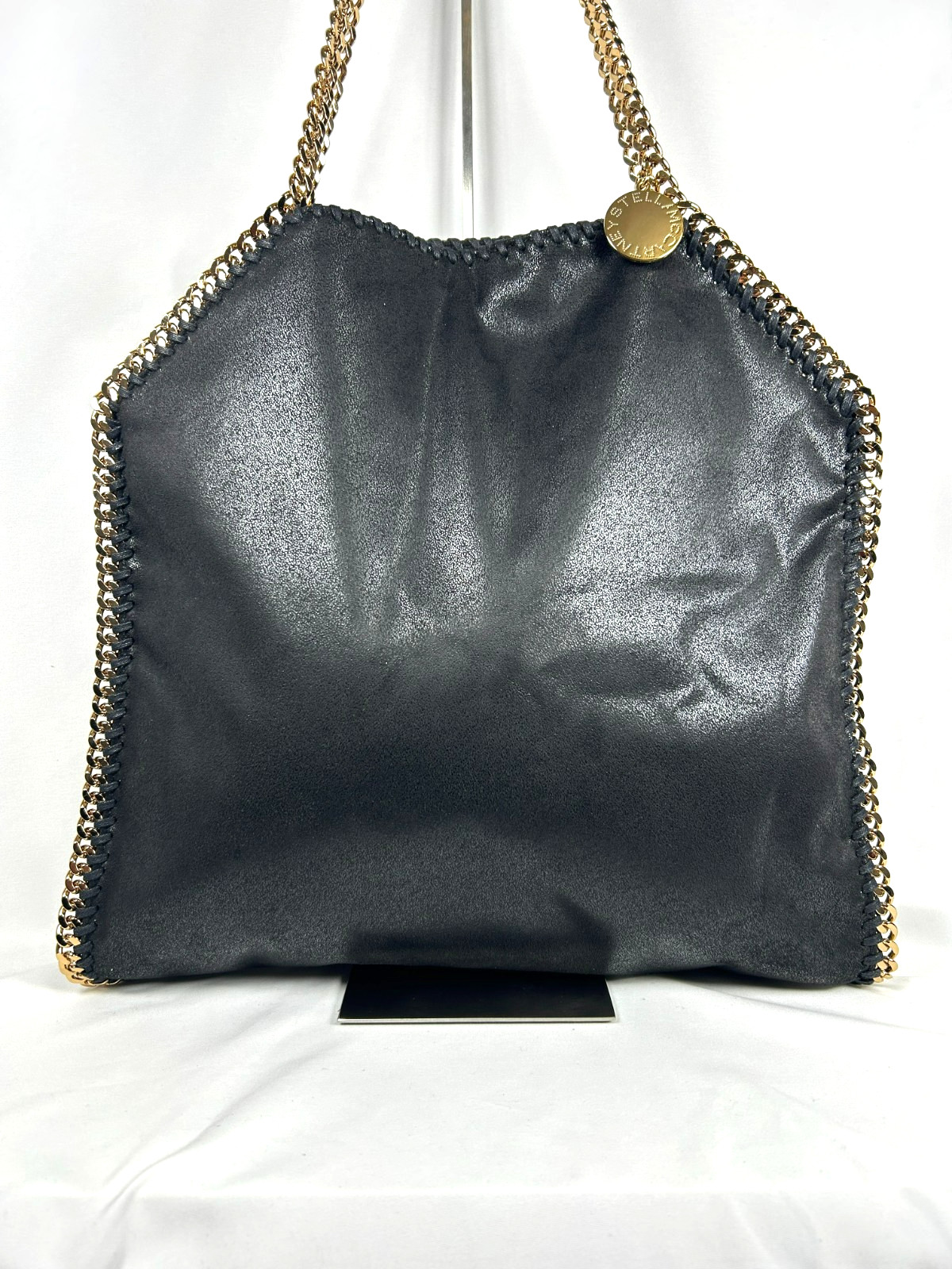 Stella McCartney Falabella Fold-Over Tote Shoulder Bag Black beautiful UK 128776