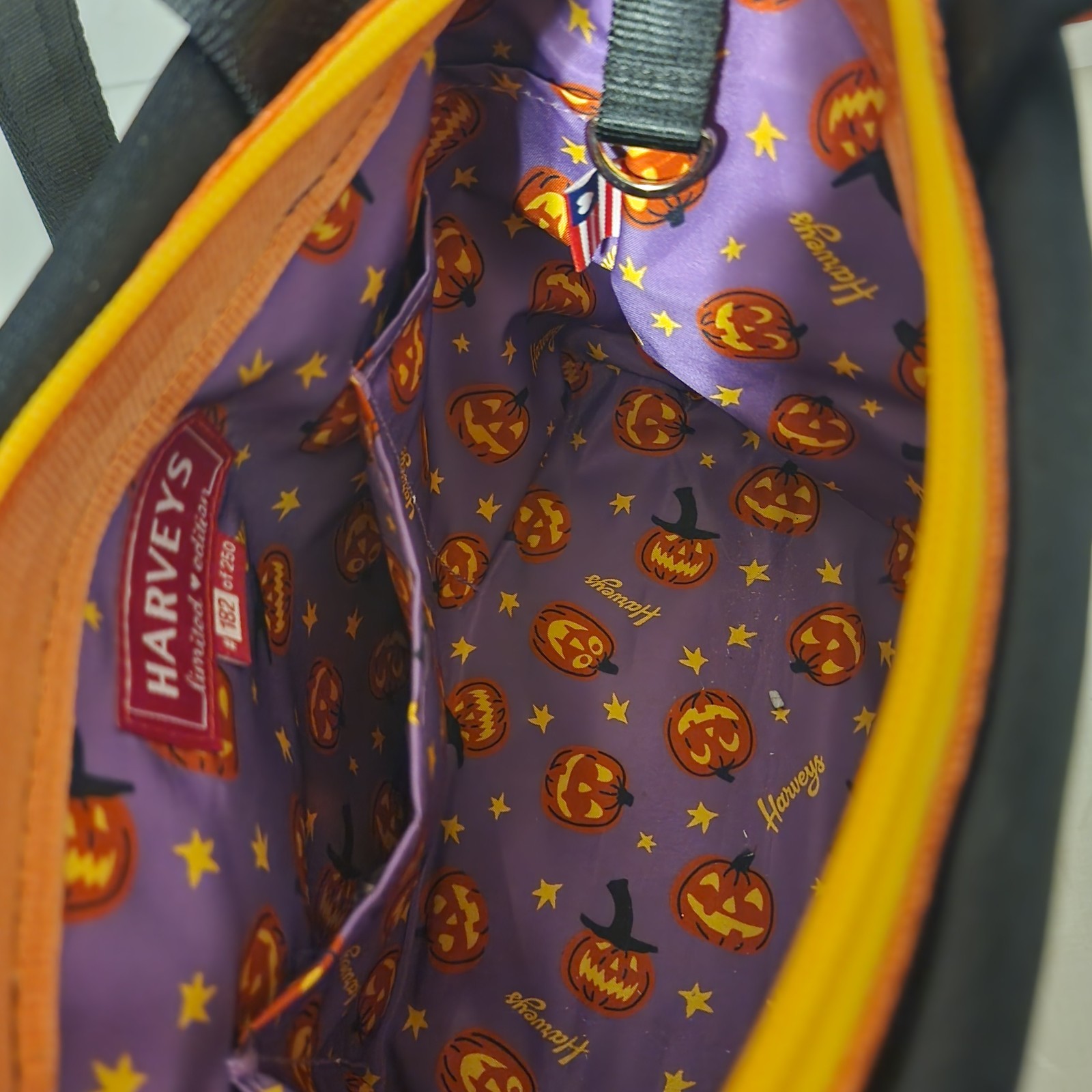 Harveys Seatbelt JACK O LANTERN Medium Tote Limited Edition 182 of 250