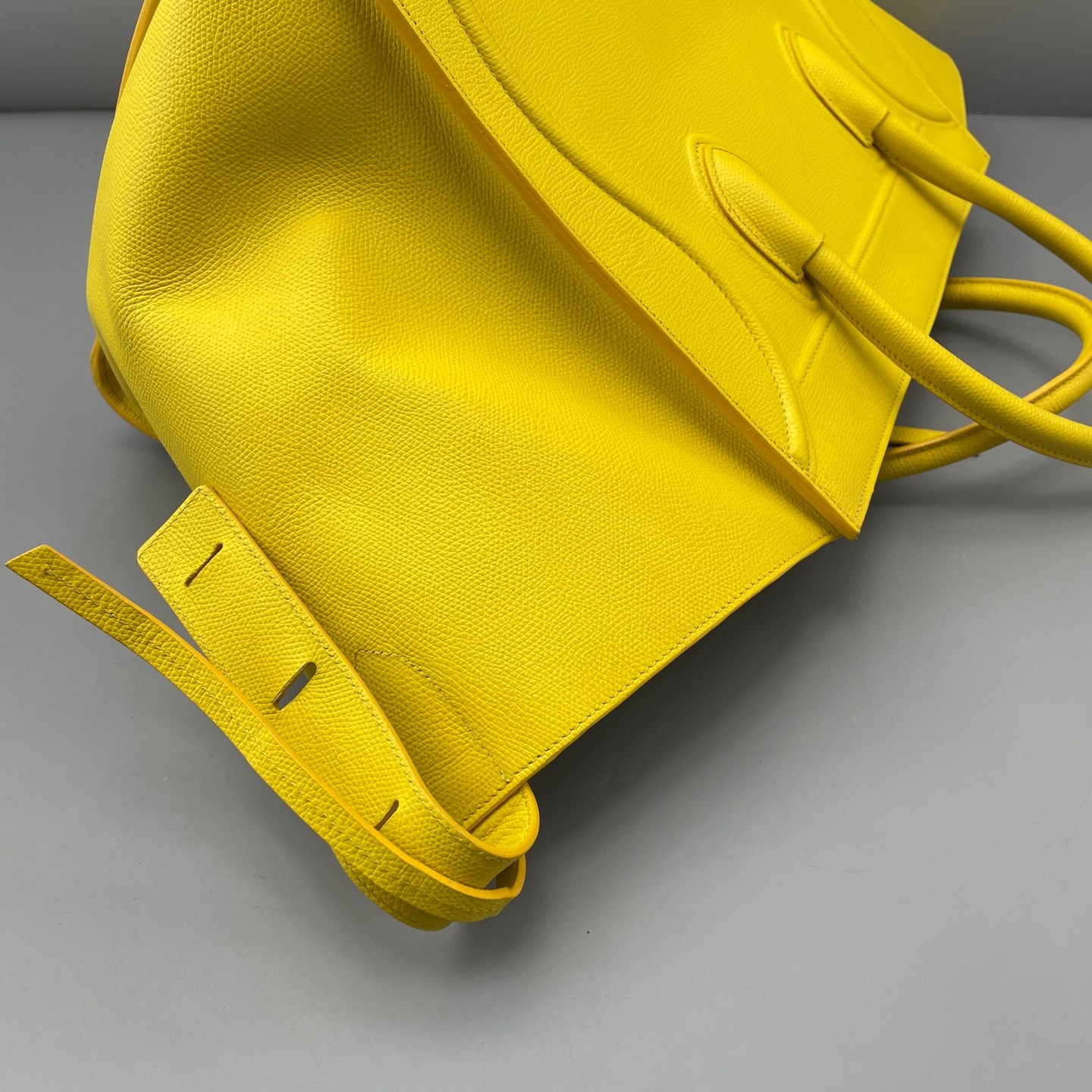 Celine Luggage Phantom L Yellow Grained Calfskin Hand & Shoulder Bag Duty Paid