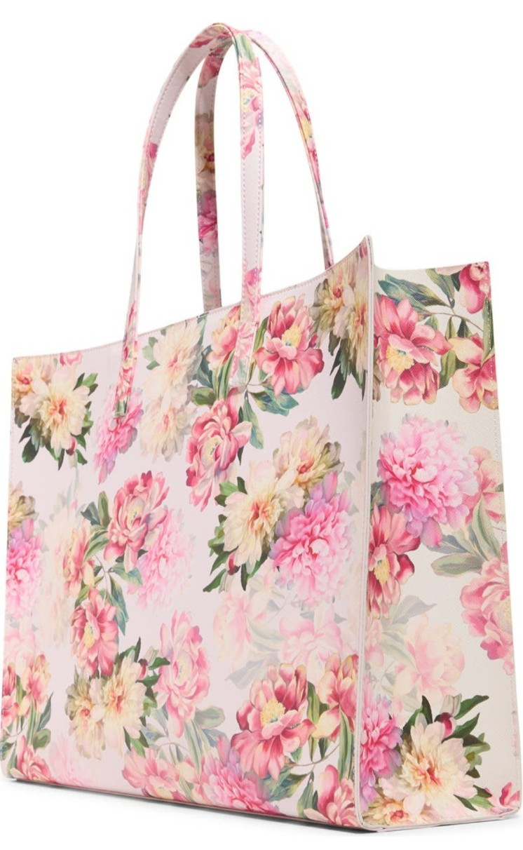 Ted Baker- Sukicon- Extra Large- East/ West Icon Tote- Pink Floral- NWT *