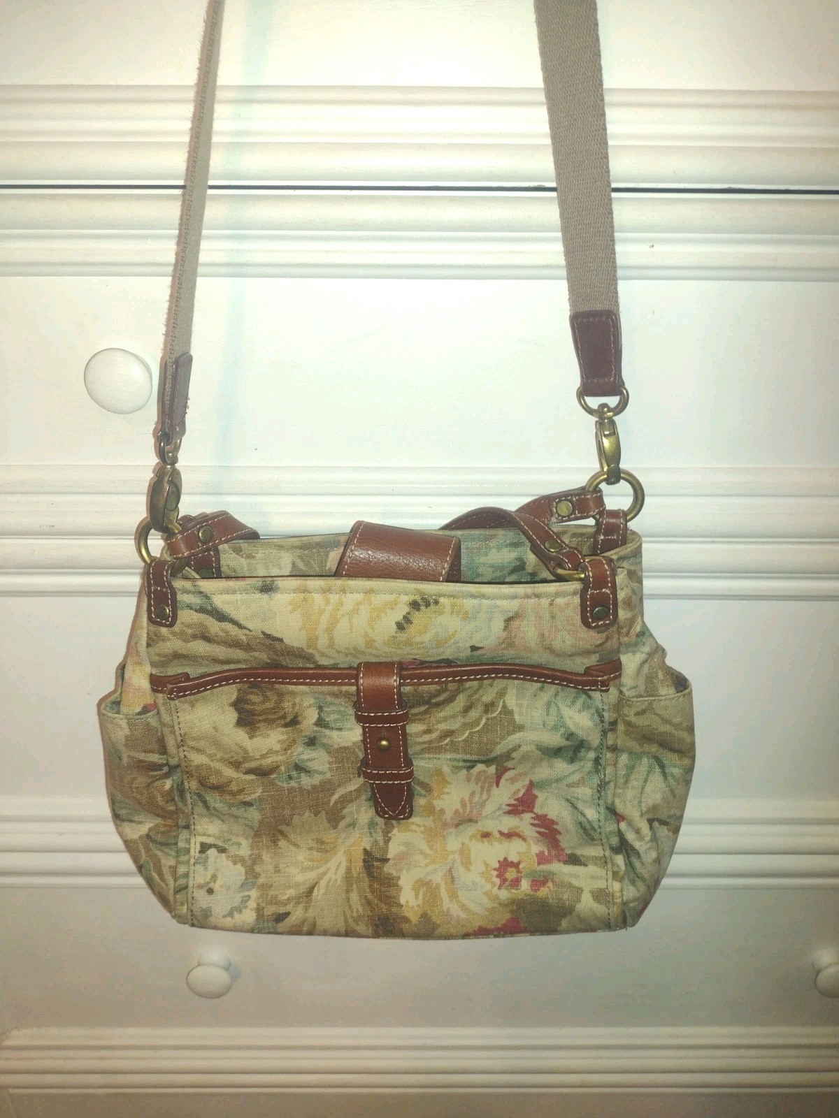 Fossil VTG The Original Premium Bag Canvas Crossbody N. 054 Purse -9x5x8.75
