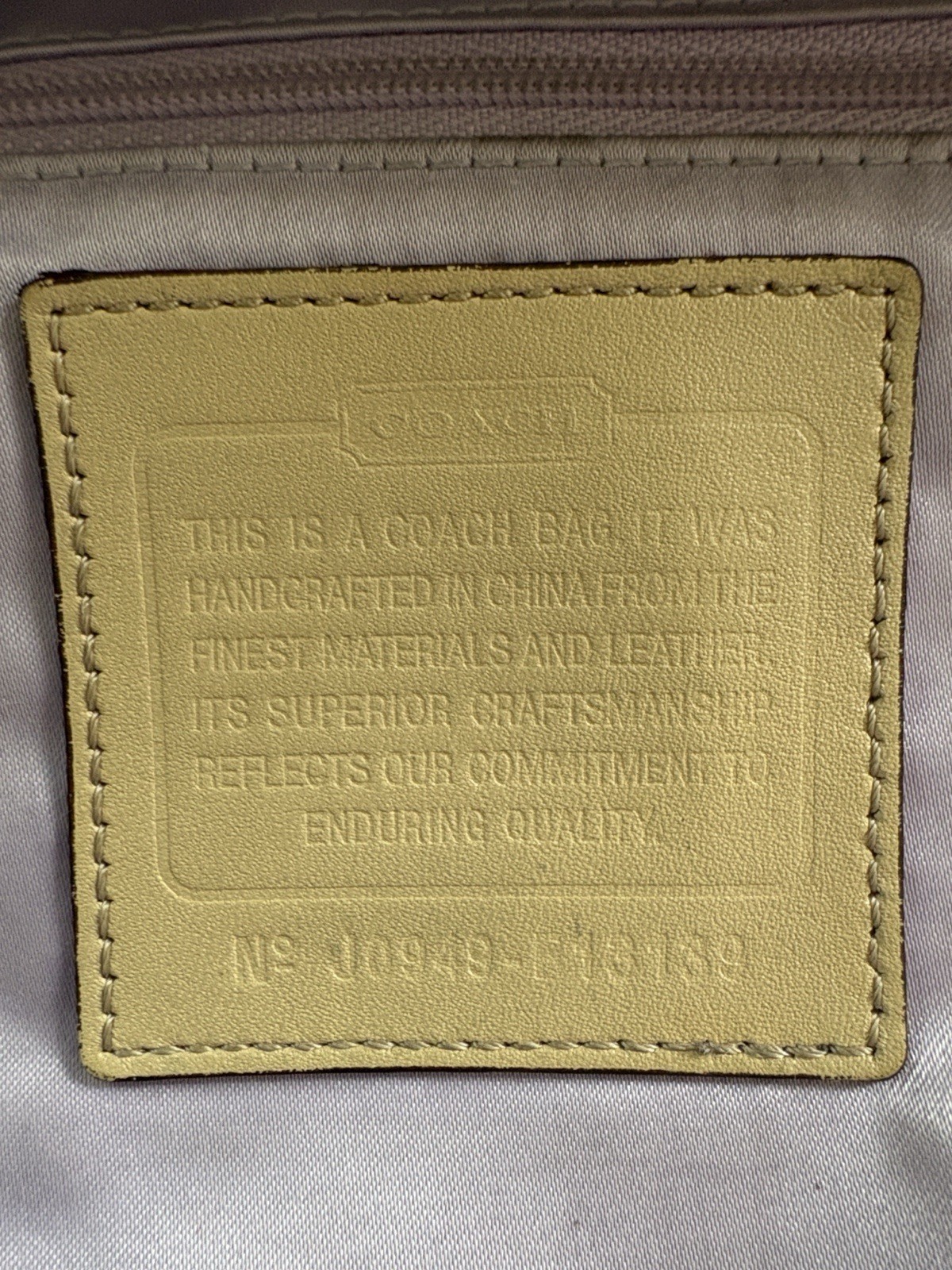 COACH Leah F13139 Tan Signature C Jacquard Turnlock Satchel Shoulder Bag